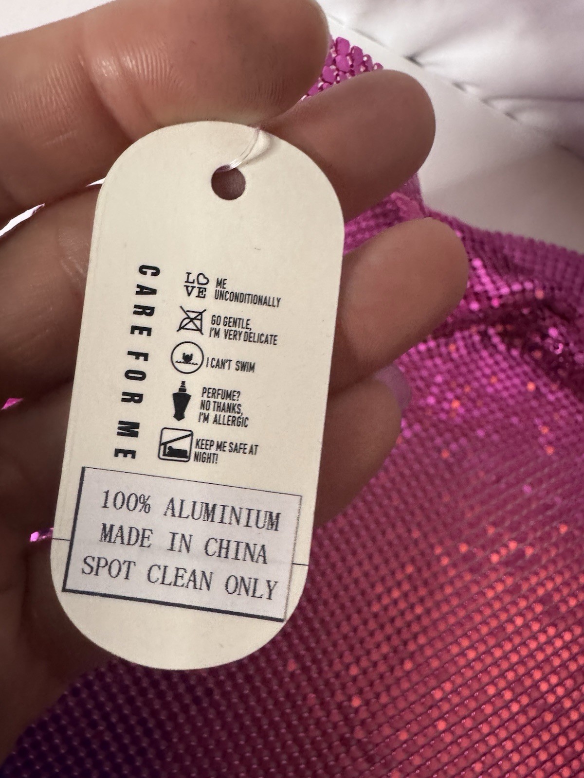8 Other Reasons Chainmail Mini Dress Multi Pink Metal Sexy