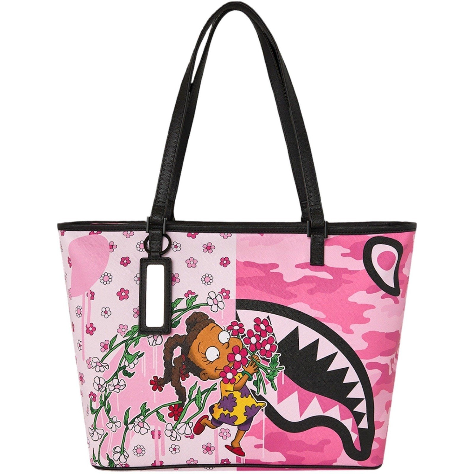 Sprayground Rugrats Susie Flowers Tote Bag🔥New Pink Large Shoulder Travel Bag