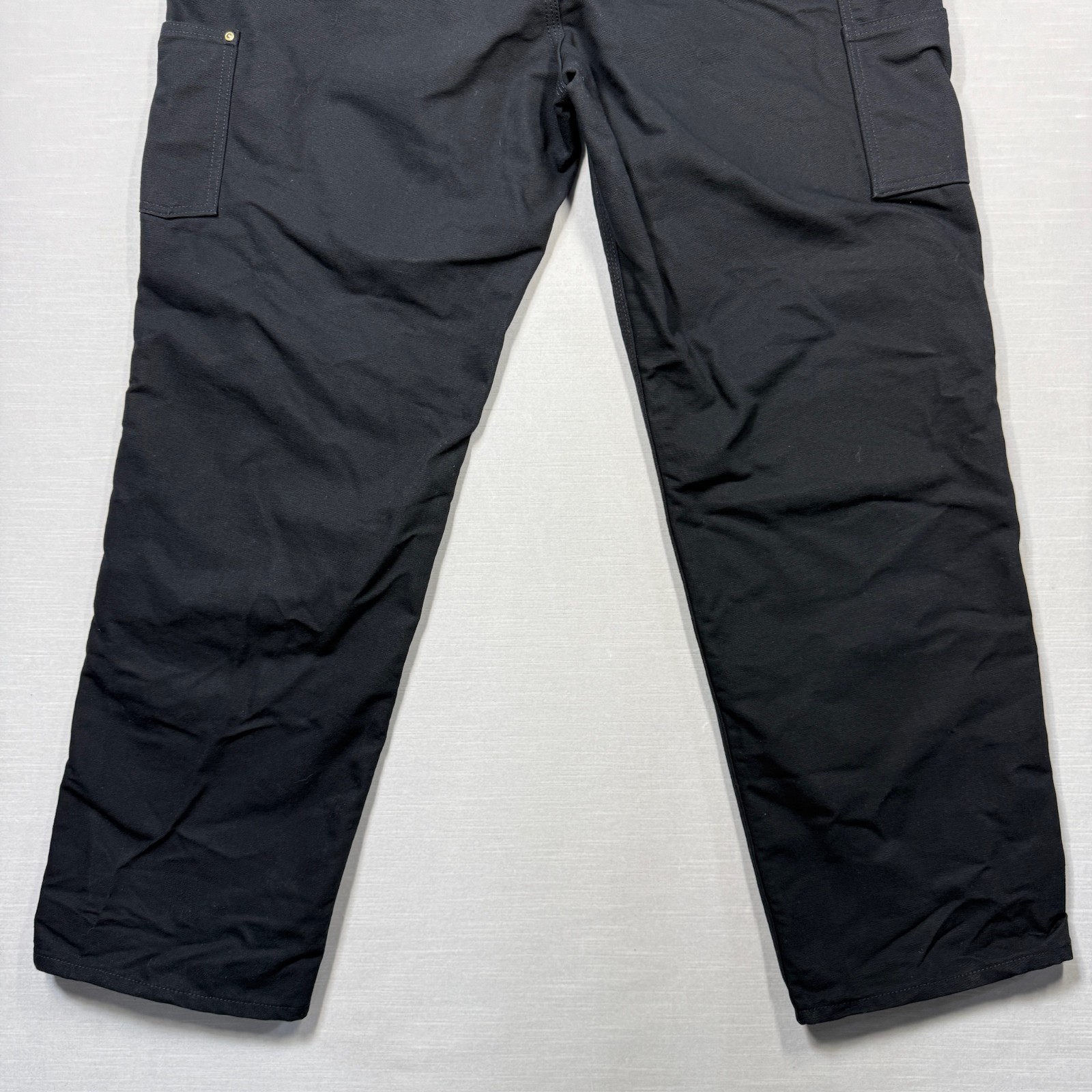 Carhartt Double Knee Pants Mens 40×32 Black Loose Fit Original Canvas B01 BLK