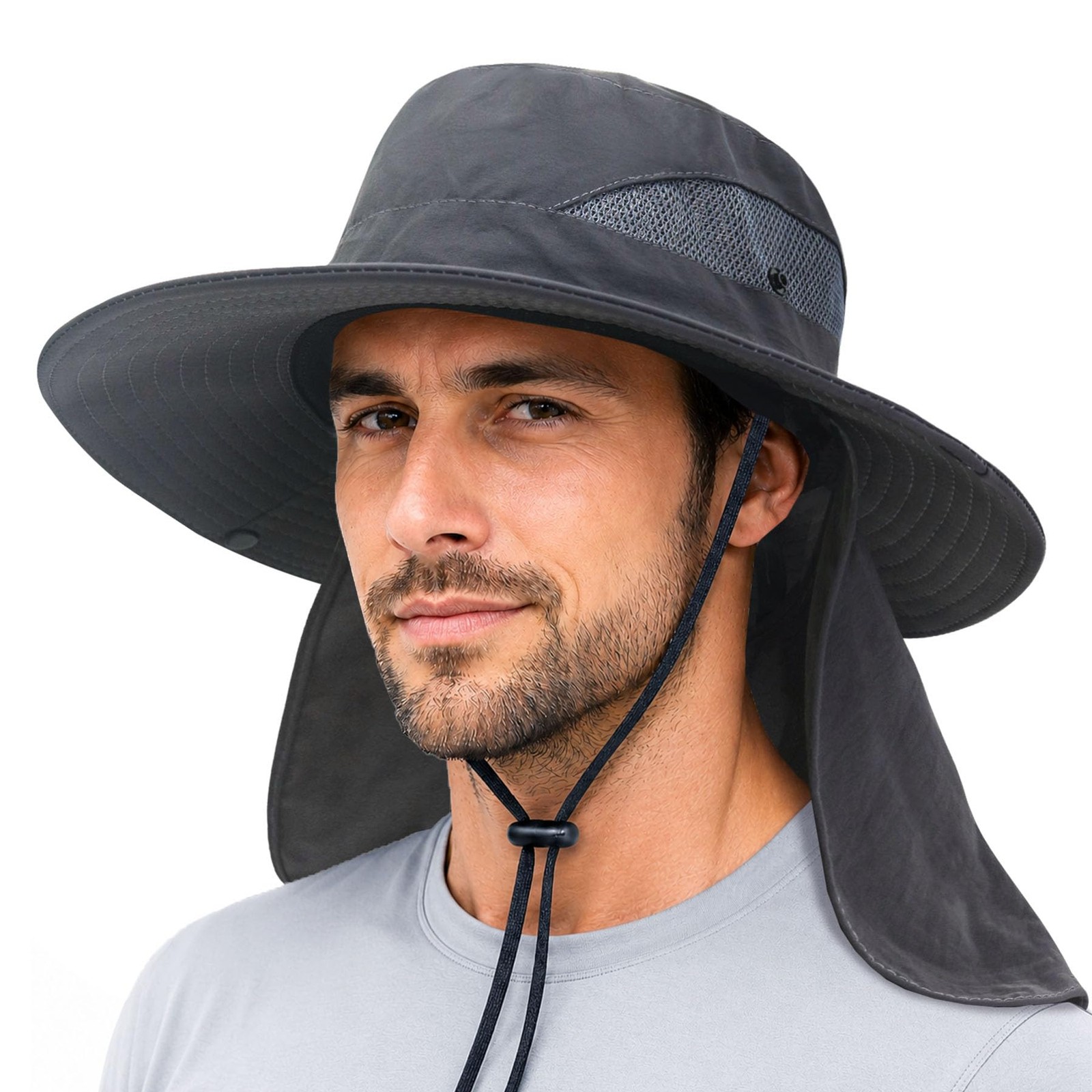PFFY Sun Bucket Hats for Men Women Fishing Hat UV Protection Wide Brim Beach Saf