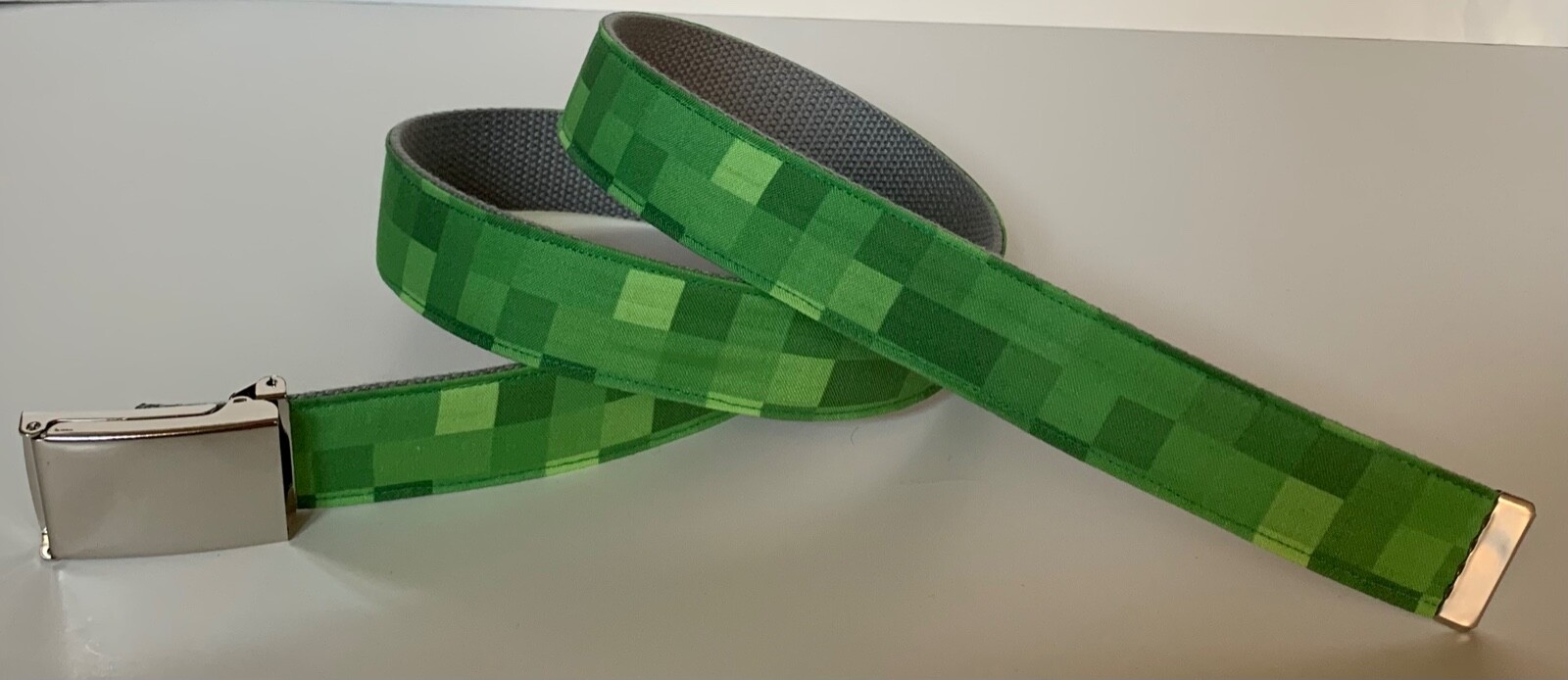 Minecraft Creeper Belt & Buckle one size fits all gamer green the player mobs