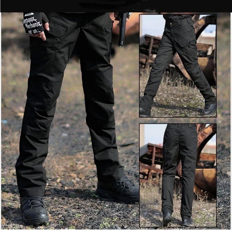 Mens Cargo Pants Tactical Waterproof Work Hiking Combat Outdoor Trousers Pants