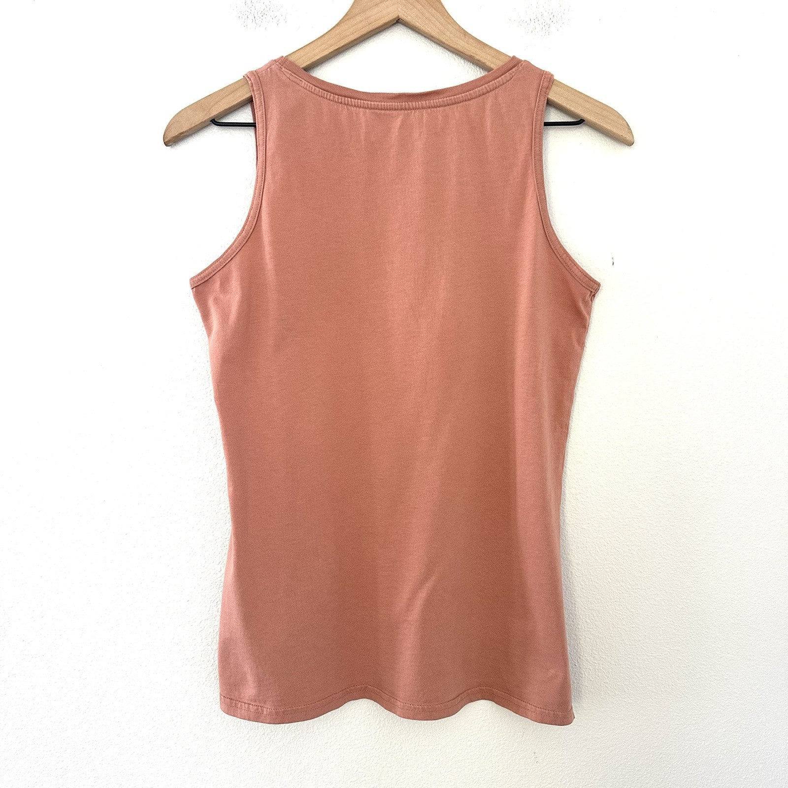 Pact 100% Organic Cotton Softspun High Neck Tank Top Small Pink Sleeveless Basic
