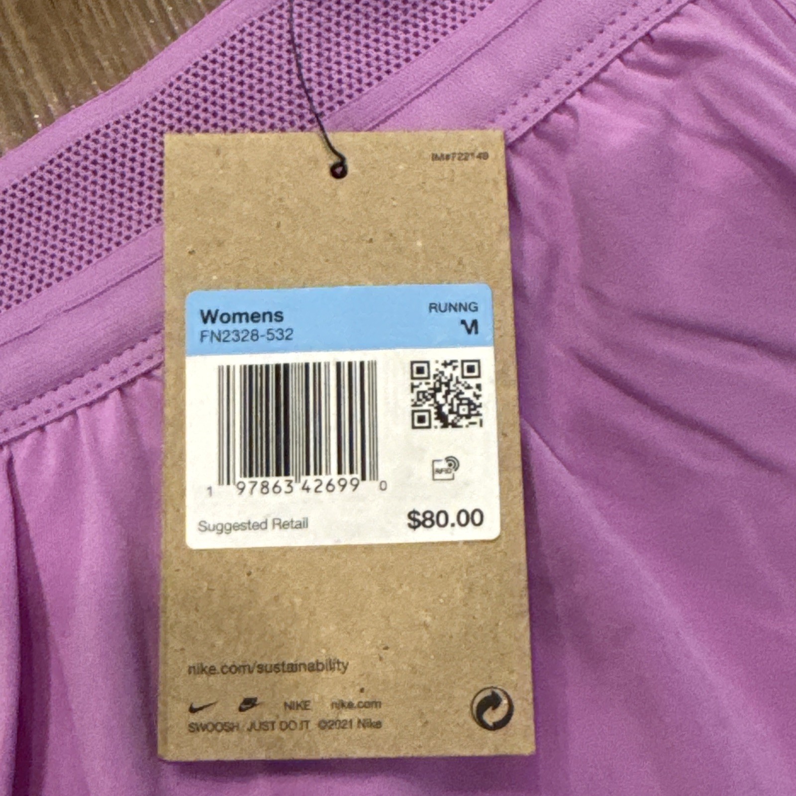 Nike AeroSwift Dri-FIT ADV Mid-Rise 3″ Brief-Lined FN2328 532 Pink Size M