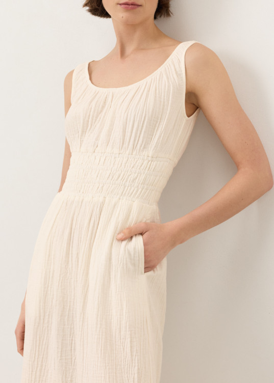 Flash Sale Pact Organic Coastal Double Gauze Cami Dress – Cream