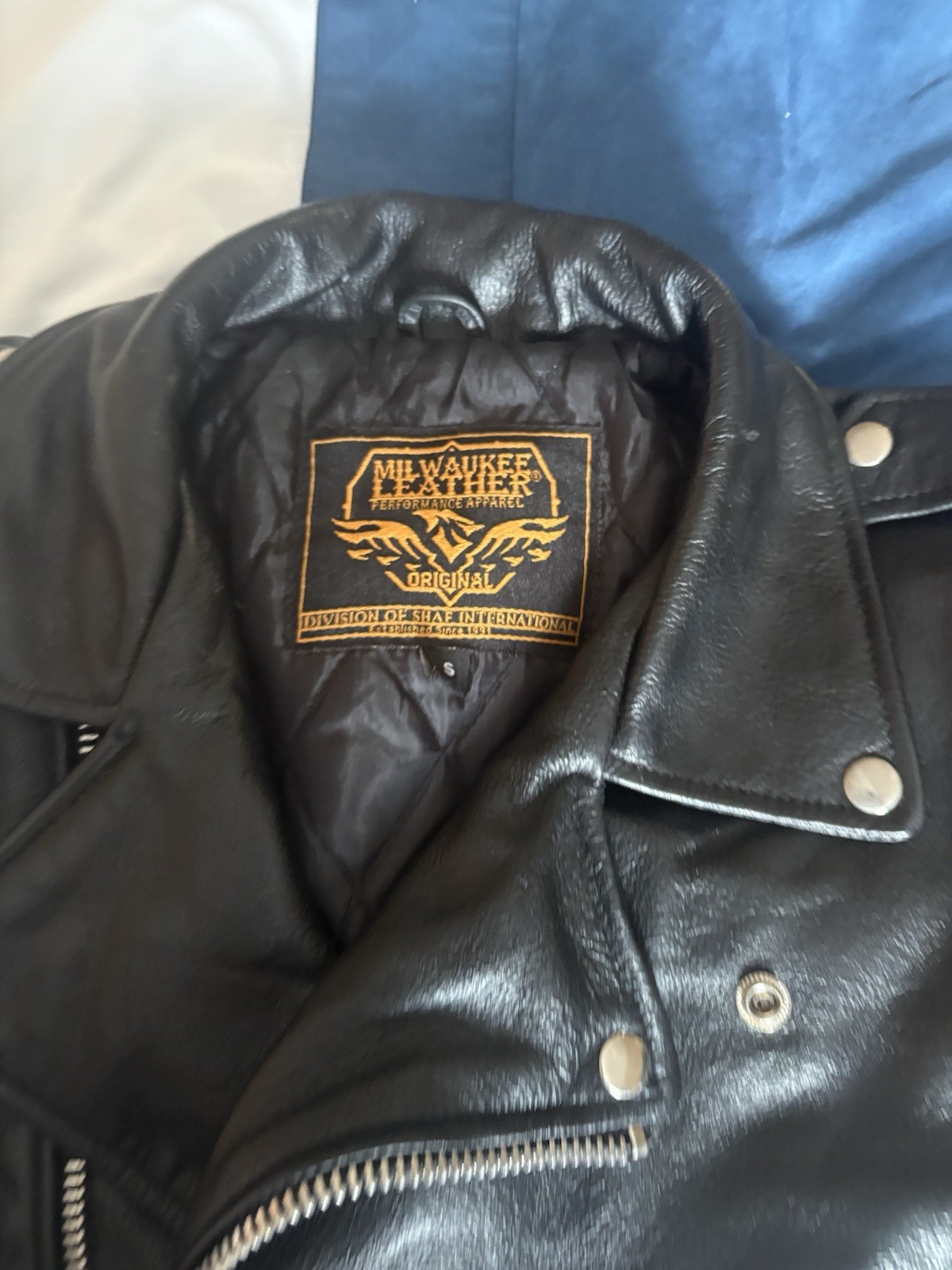 Milwaukee Leather Men’s Biker Motorcycle Jacket Black Brando Cowhide Size M