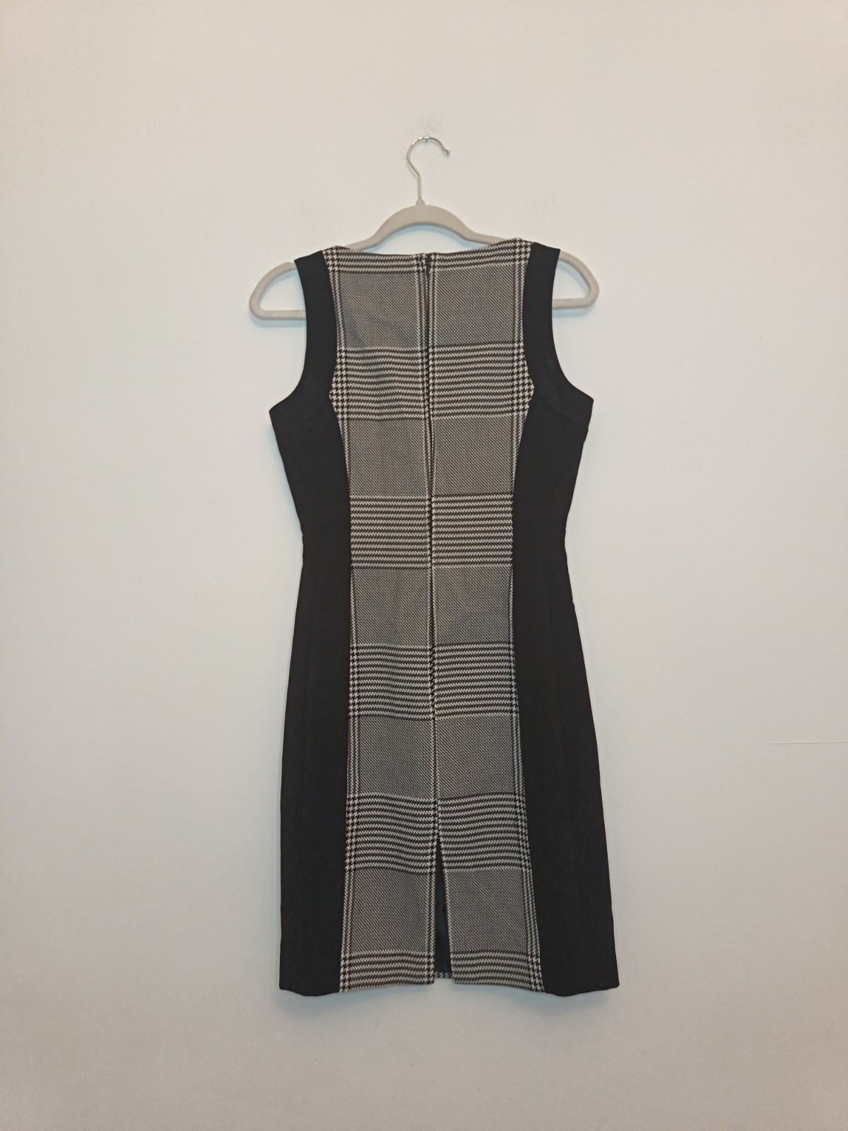 Black White Checkered Slimming Work Smart Dress Size 10 Office Wear Houndstooth