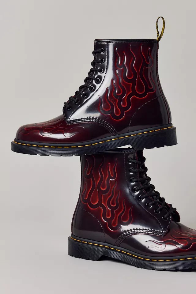 Dr. Martens 1460 Inferno Boots Cherry Red Arcadia Leather Unisex Men’s Women’s
