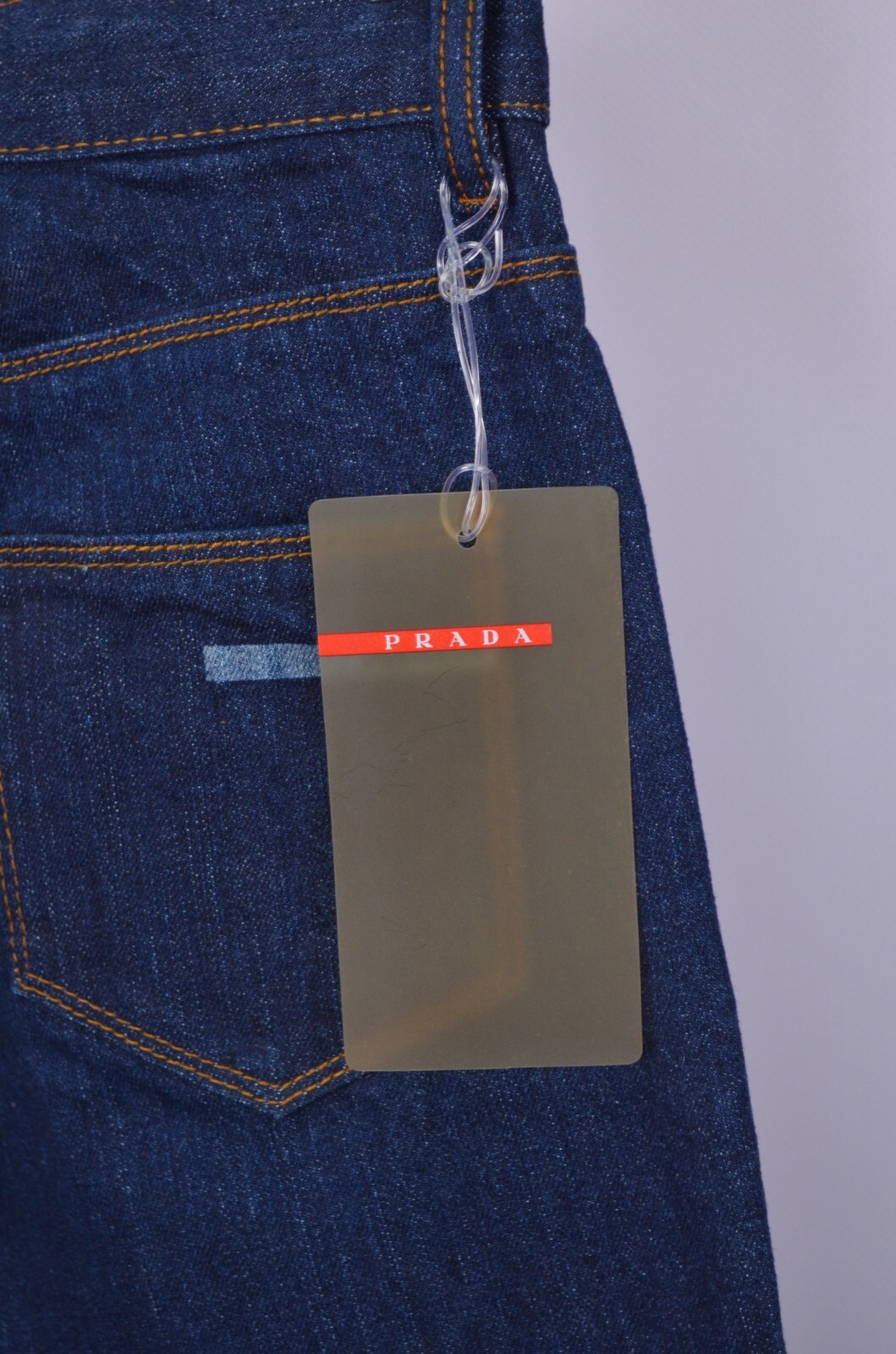 PRADA Denim Womens Jeans Logo Red Tab Nylon Details NWT Size IT 40, 42