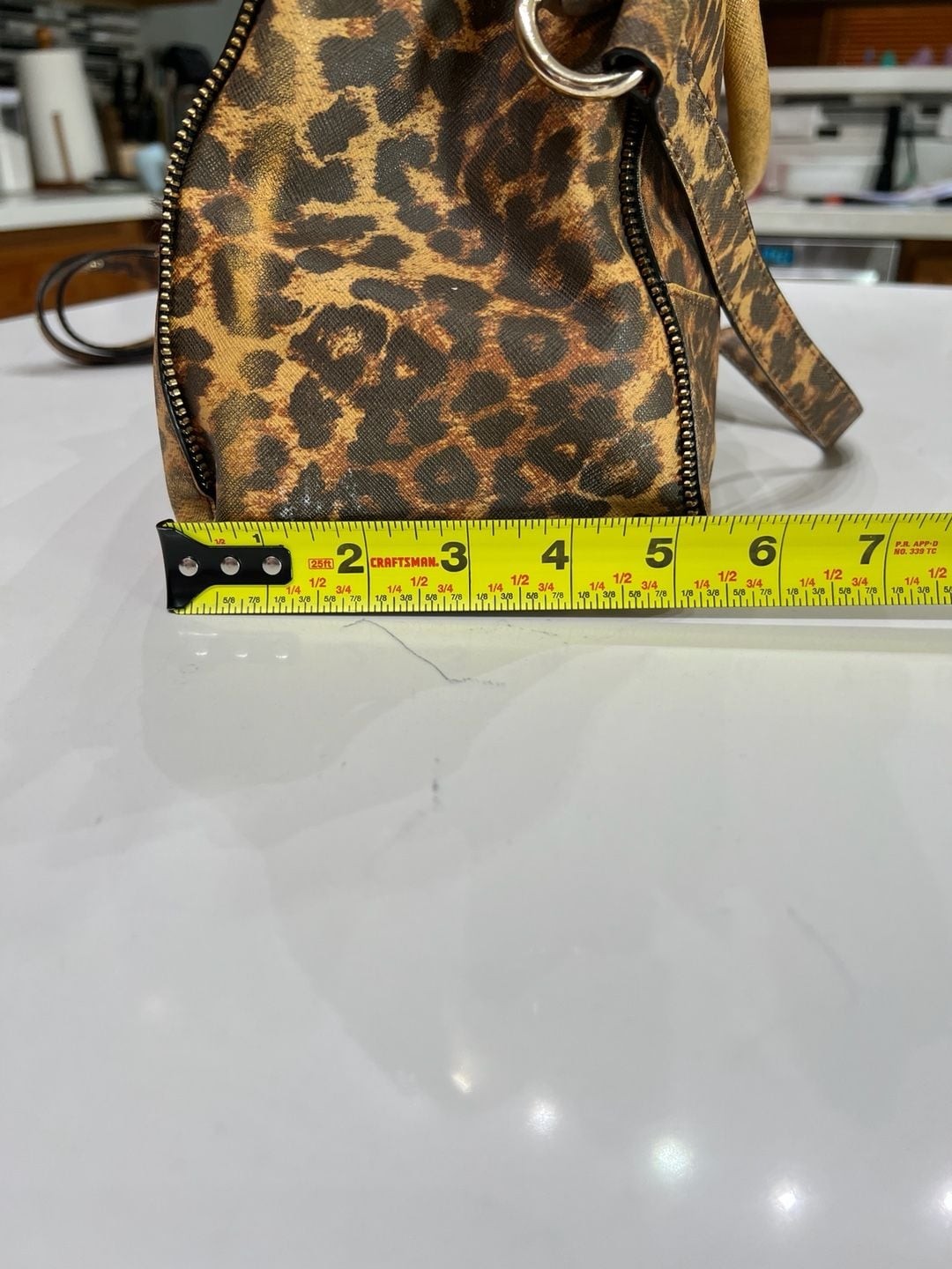 Rebecca Minkoff M.A.B. Tote Leopard Print Saffiano Leather Satchel Bag