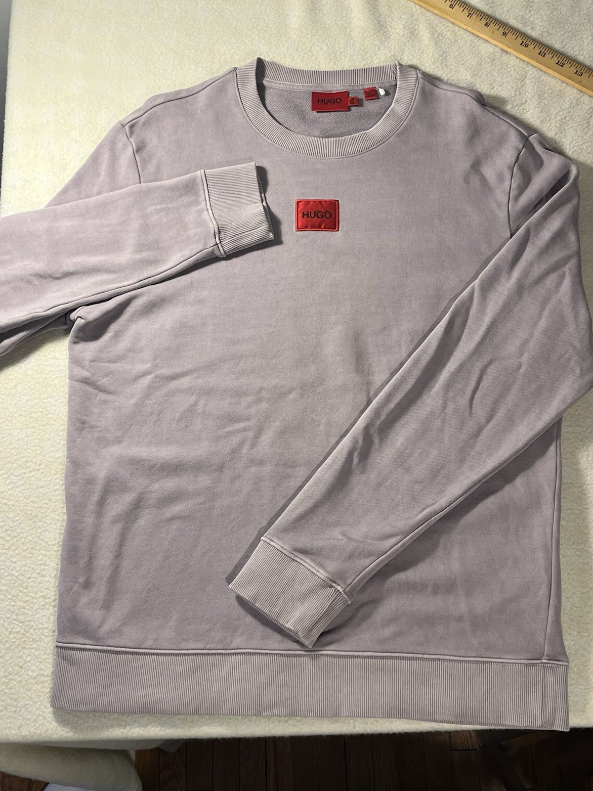 Hugo Hugo Boss Men’s Diragol Purple Cotton Crewneck Sweater Size Large
