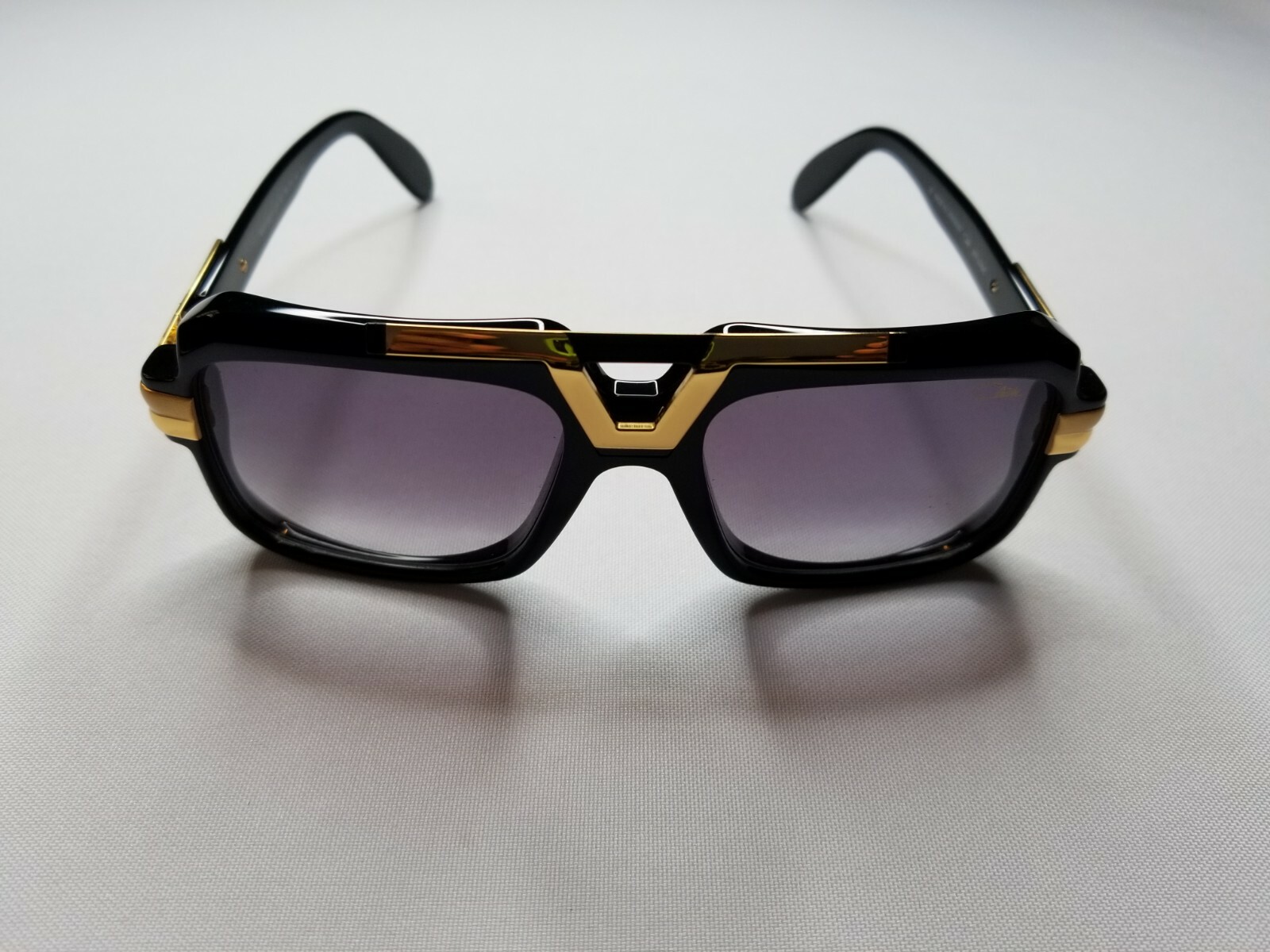 CAZAL LEGENDS MOD. 664/3 COL. 001 GLOSS BLACK GOLD PLATED SUNGLASSES GERMANY