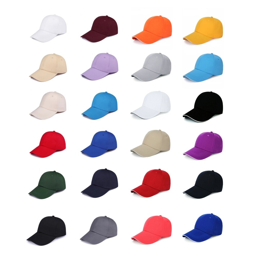 100%Cotton Baseball Cap Ball Dad Hat Adjustable Plain Solid Washed Men Women Cap