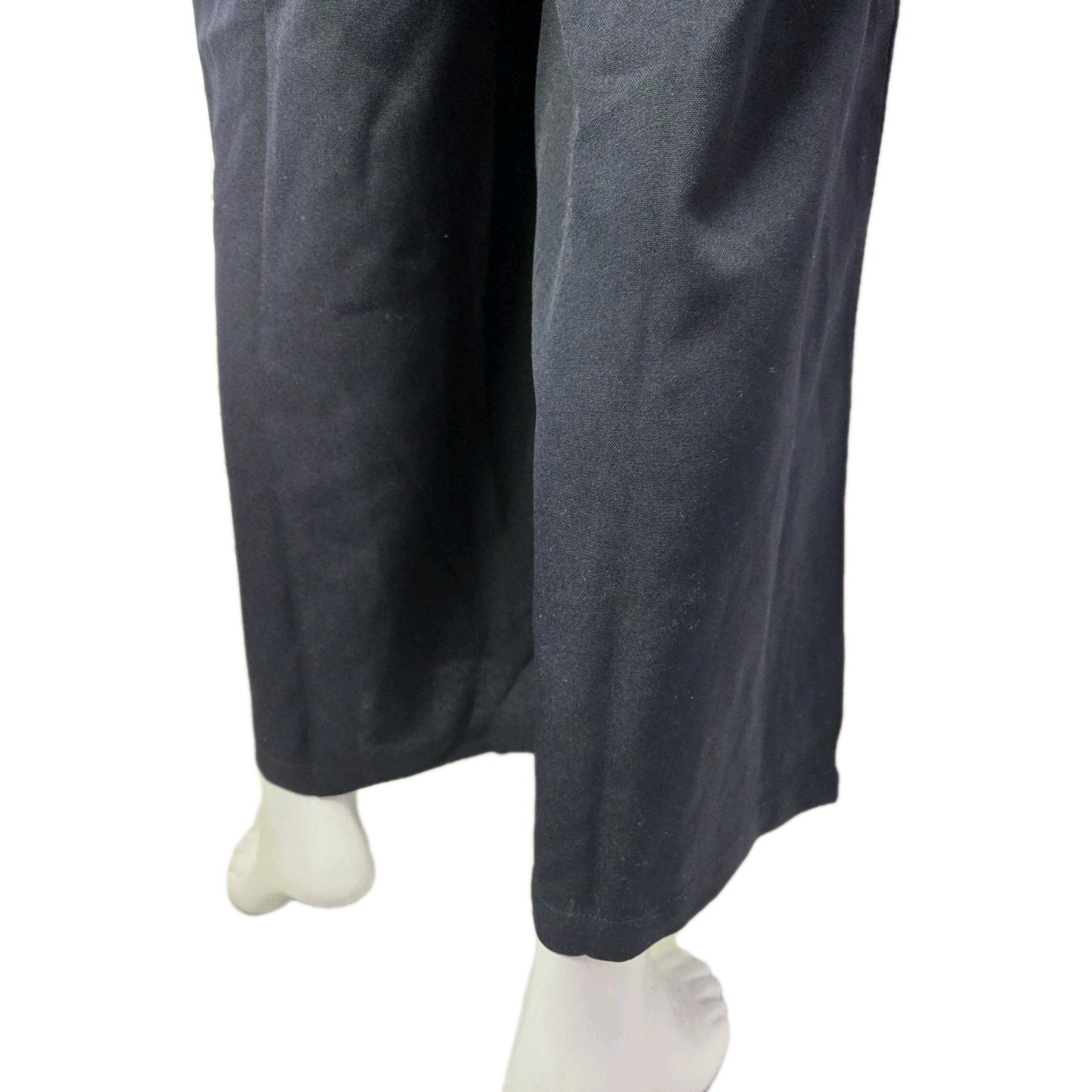 Women’s Chic Black Turn Down Collar Elegant Double- Brested Jumpsuit Sz: S