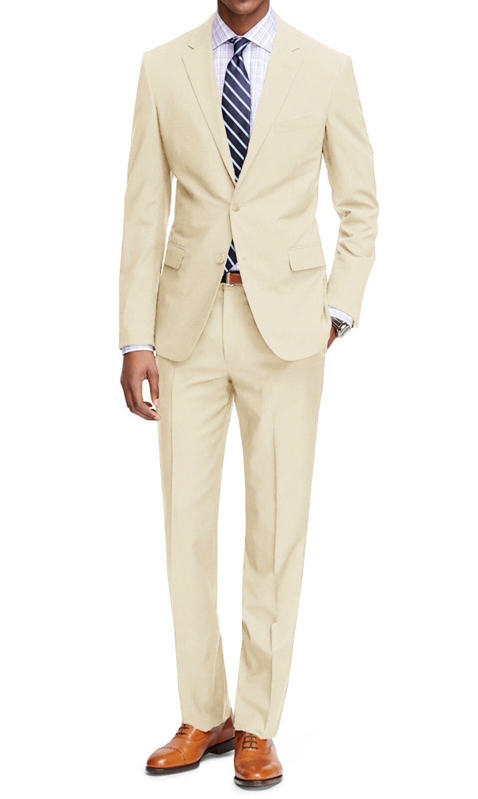 Braveman Men’s Two Piece Classic Regular Fit Suits Jacket and Pant 2 Piece Set