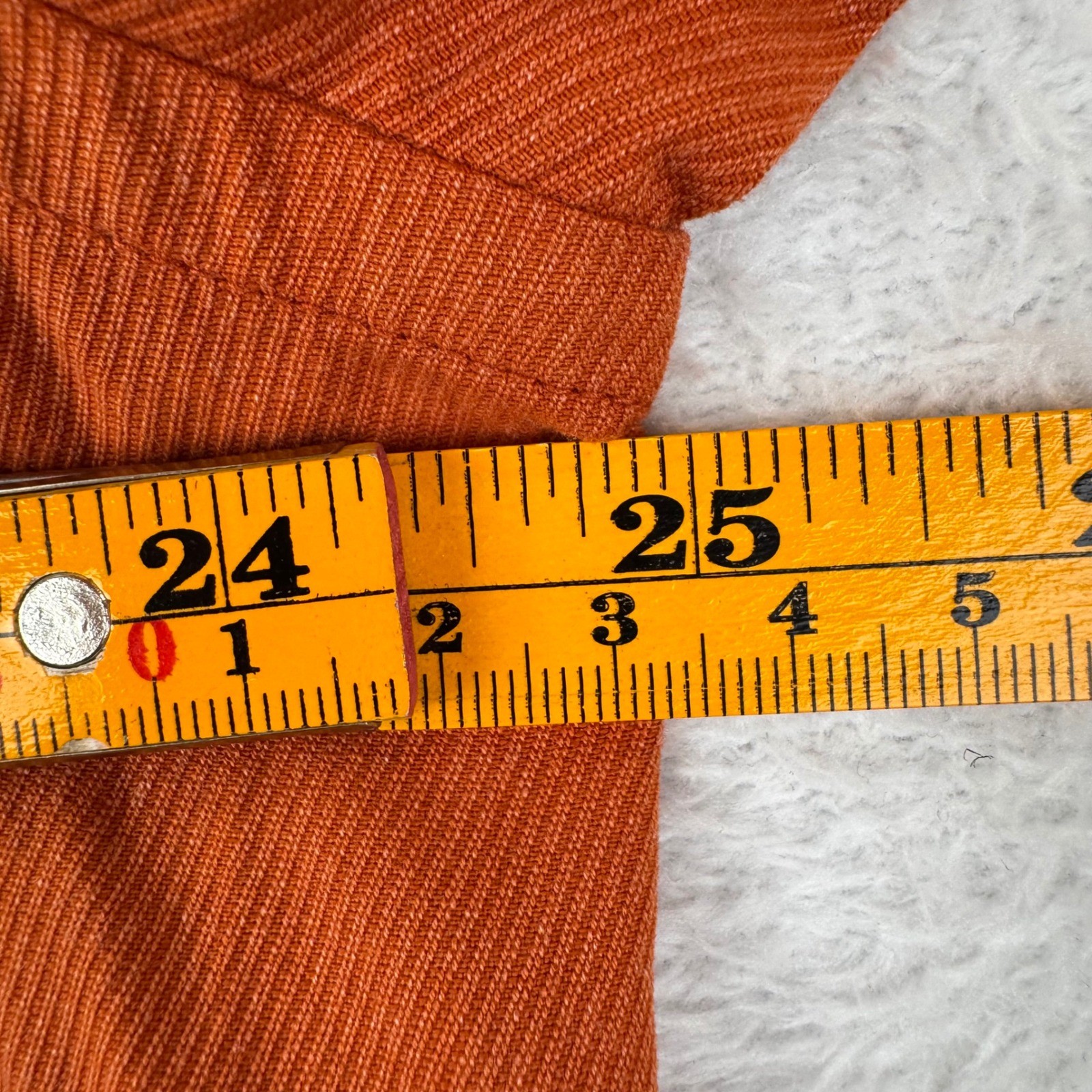 New With Tags Zegna Sport Button Down Shirt Mens XL Orange Long Sleeve Twill NWT