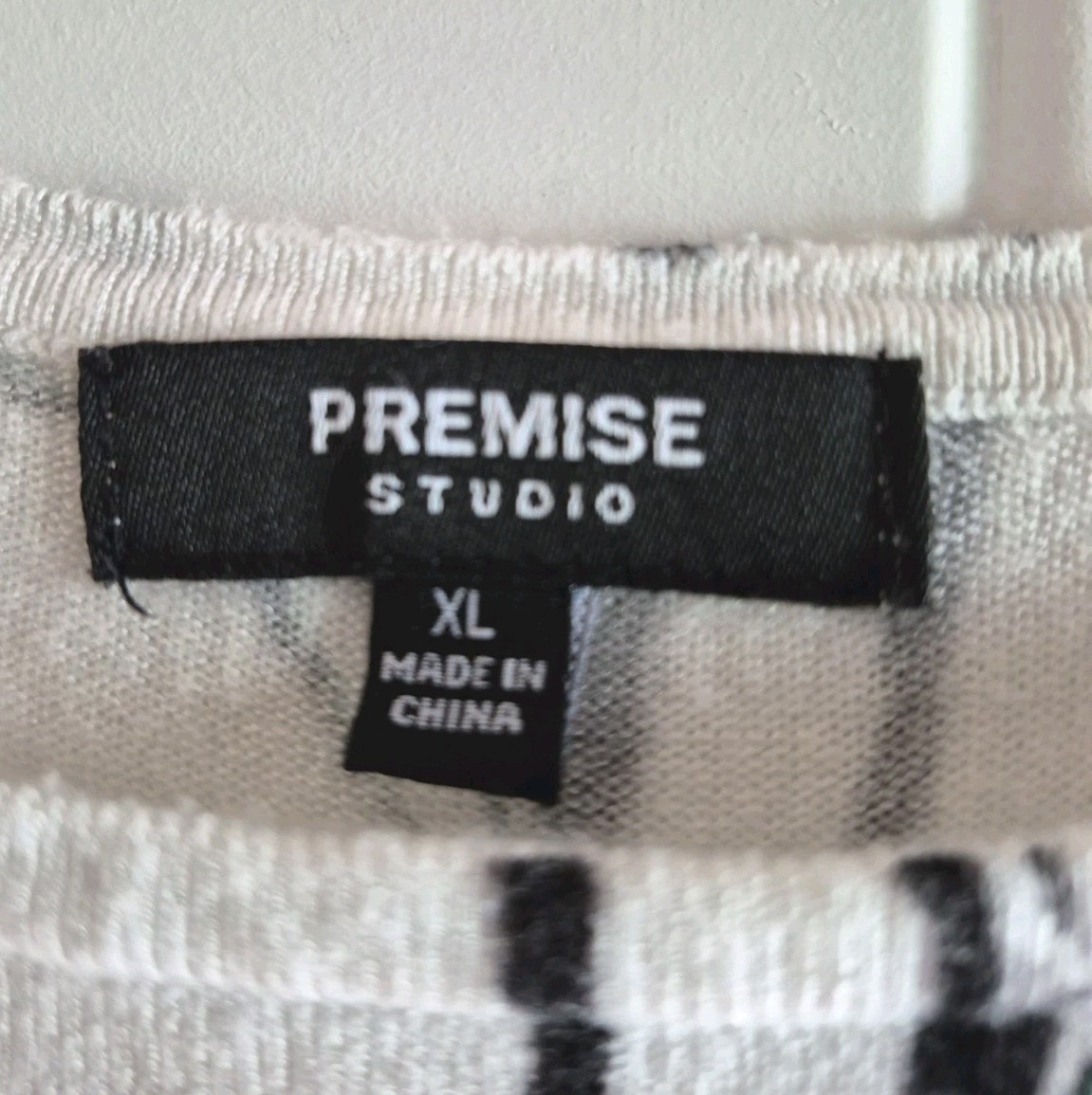 PREMISE STUDIO Knit Top – XL – Bateau Neck, Short Sleeves, Straight Rib Knit Hem