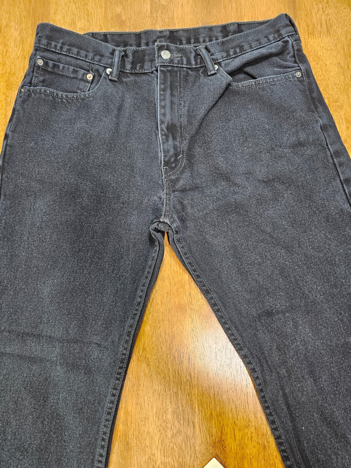 Levi Strauss Denim Jeans 505 Mens Size 38×32 Zipper Button Pockets Dark Wash