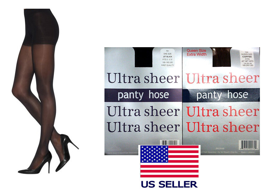CHOOSE COLOR –ULTRA SHEER PANTYHOSE ONE SIZE OR QUEEN SIZE NYLON