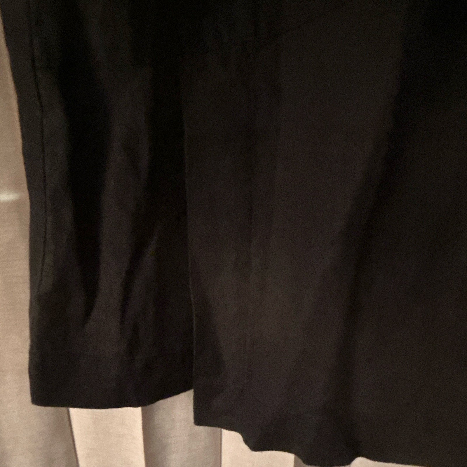 purejill Woven Linen Solid Black Round Neck Sleeveless Pullover Top L