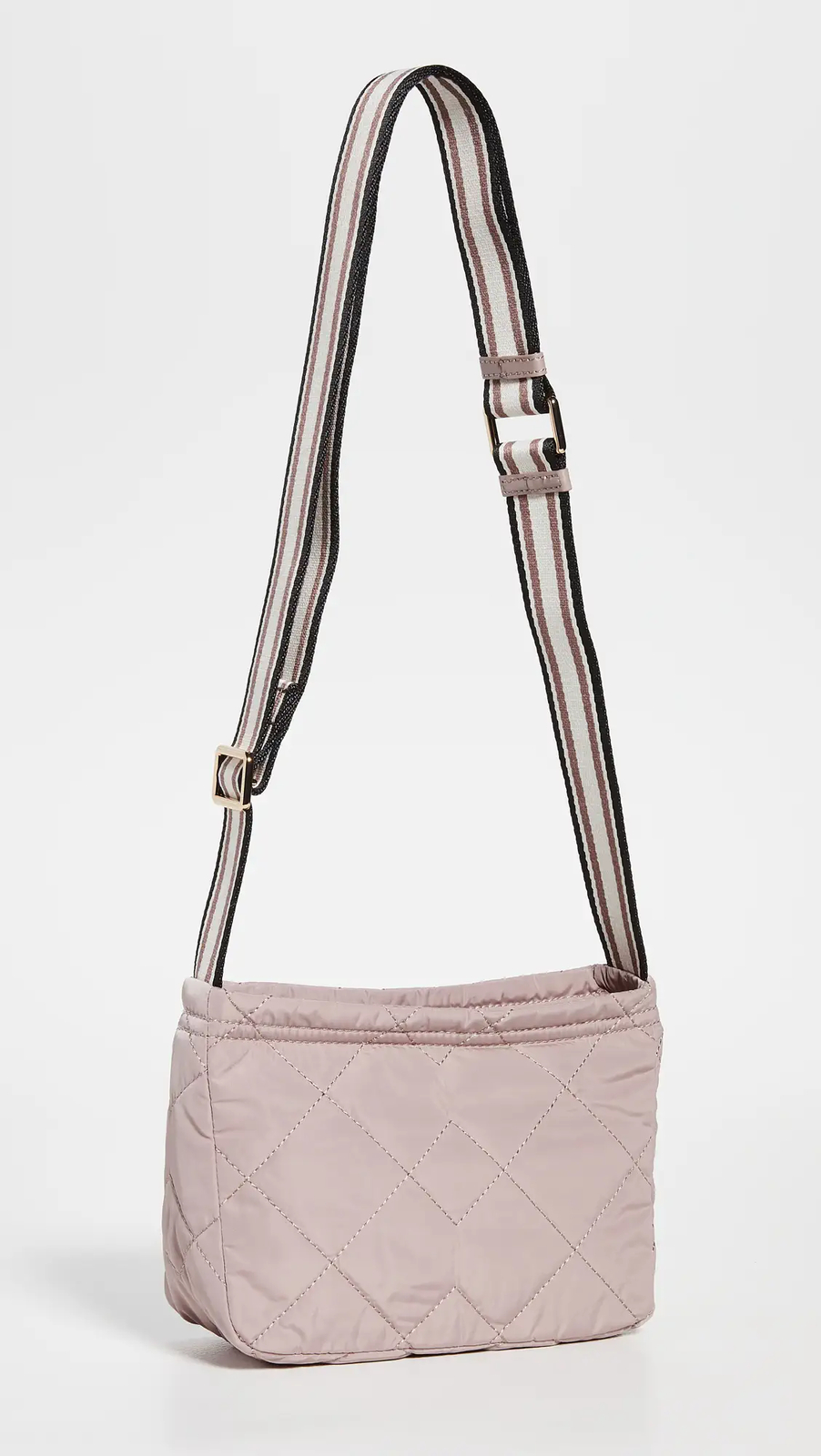 Marc Jacobs Quilted Nylon Messenger Crossbody Bag Bark New GL02304116