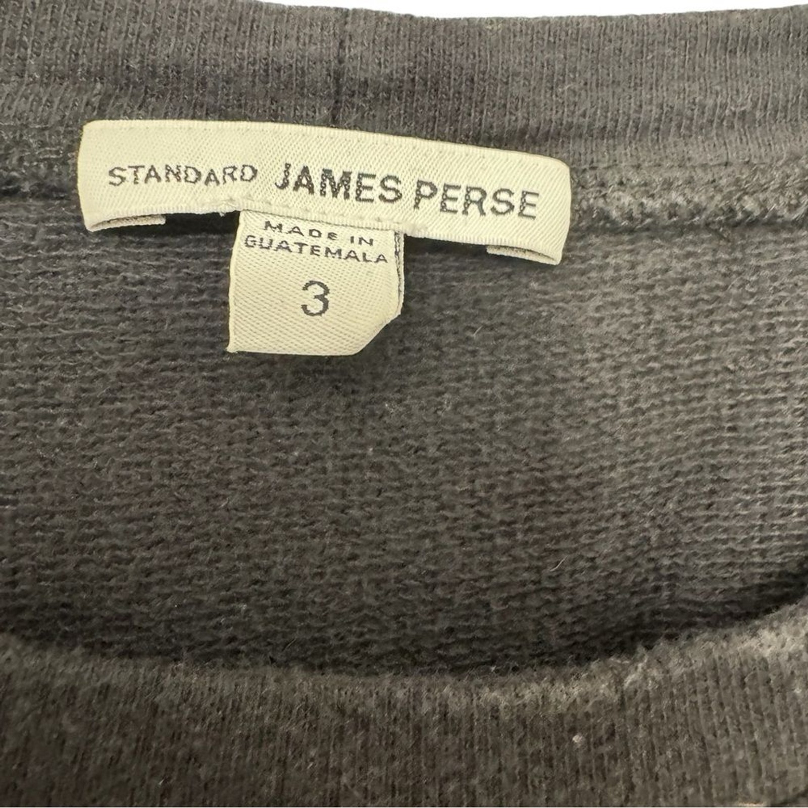 James Perse Black Crewneck Sweatshirt Pullover Size 3
