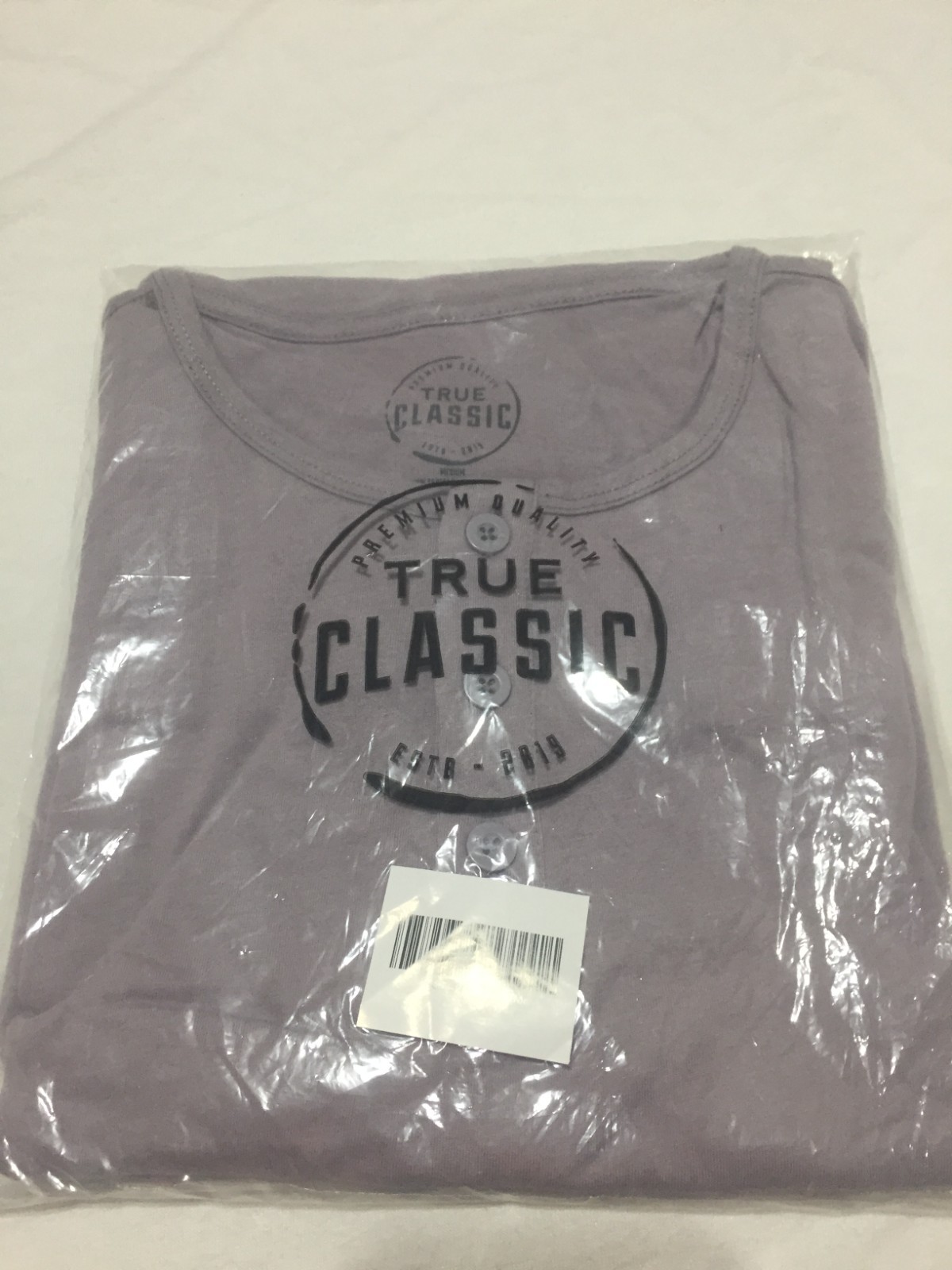 True Classic Henley Long Sleeve Tees Assorted Sizes & Colors