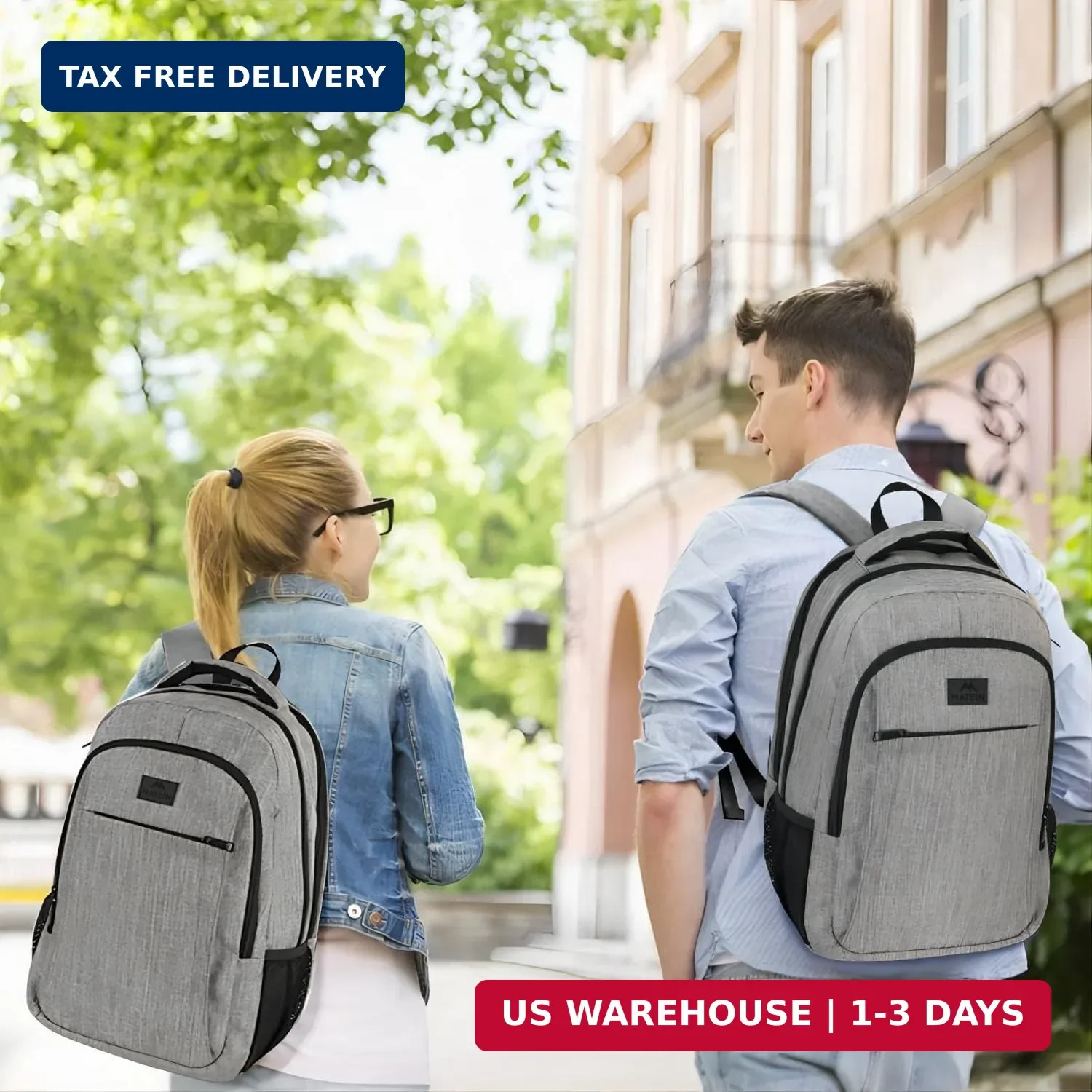 MATEIN Travel Laptop Backpack, Business Anti Theft Slim Sturdy Laptops Backpack