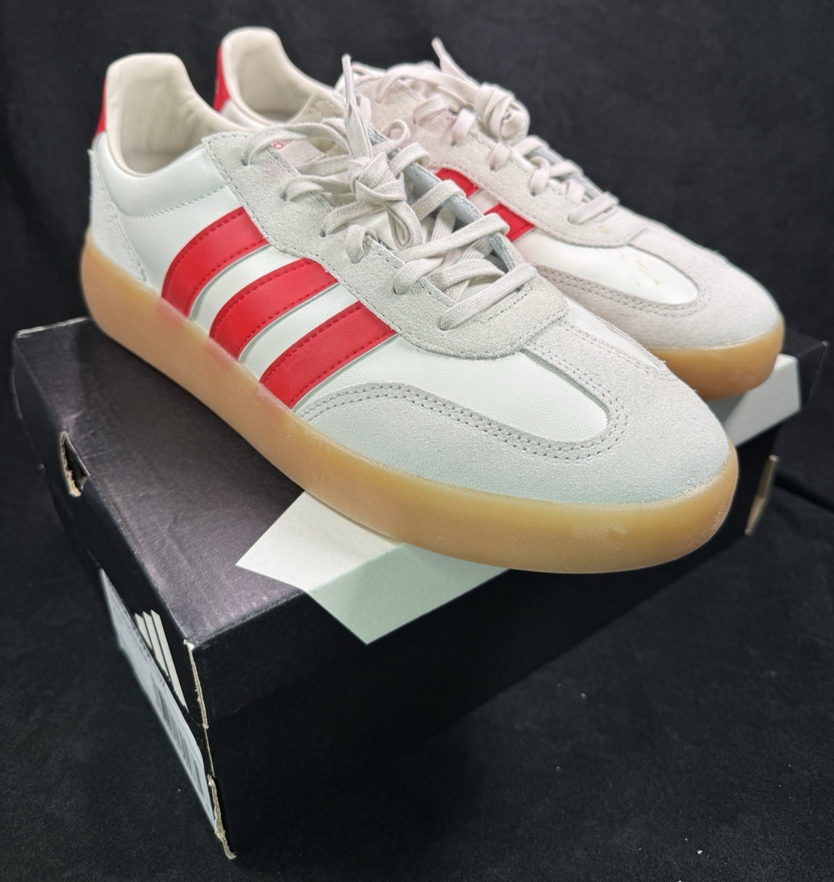 adidas Barreda Decode Lux JR1231 Off White Better Scarlet Leather Mens 10.5 New
