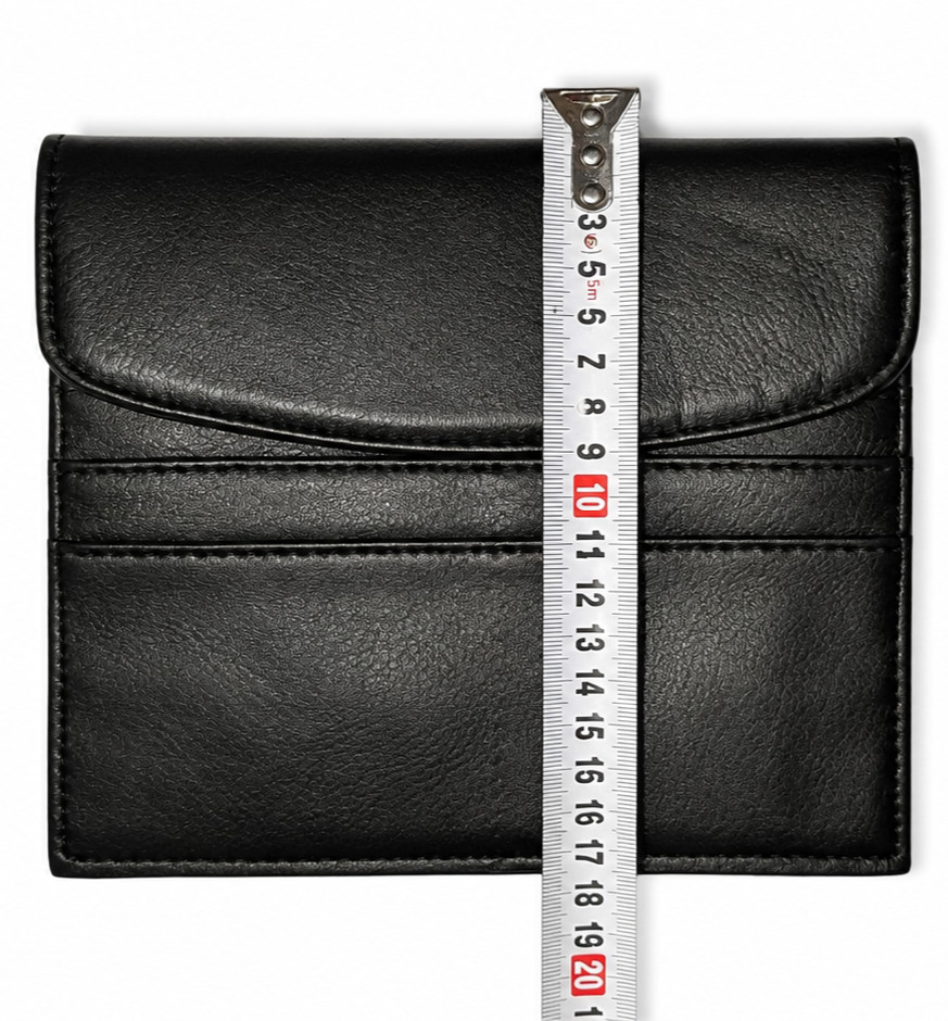 Black Leather Credit Card Holder Wallet RFID Blocking Slim Front Pocket Unisex