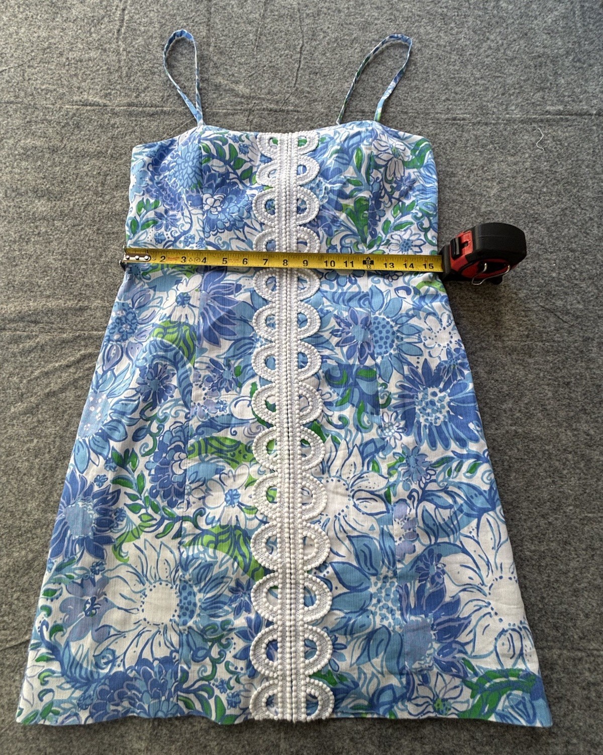 Lilly Pulitzer Shelli Stretch Dress Frenchie Blue Suns Out Dress Size 10
