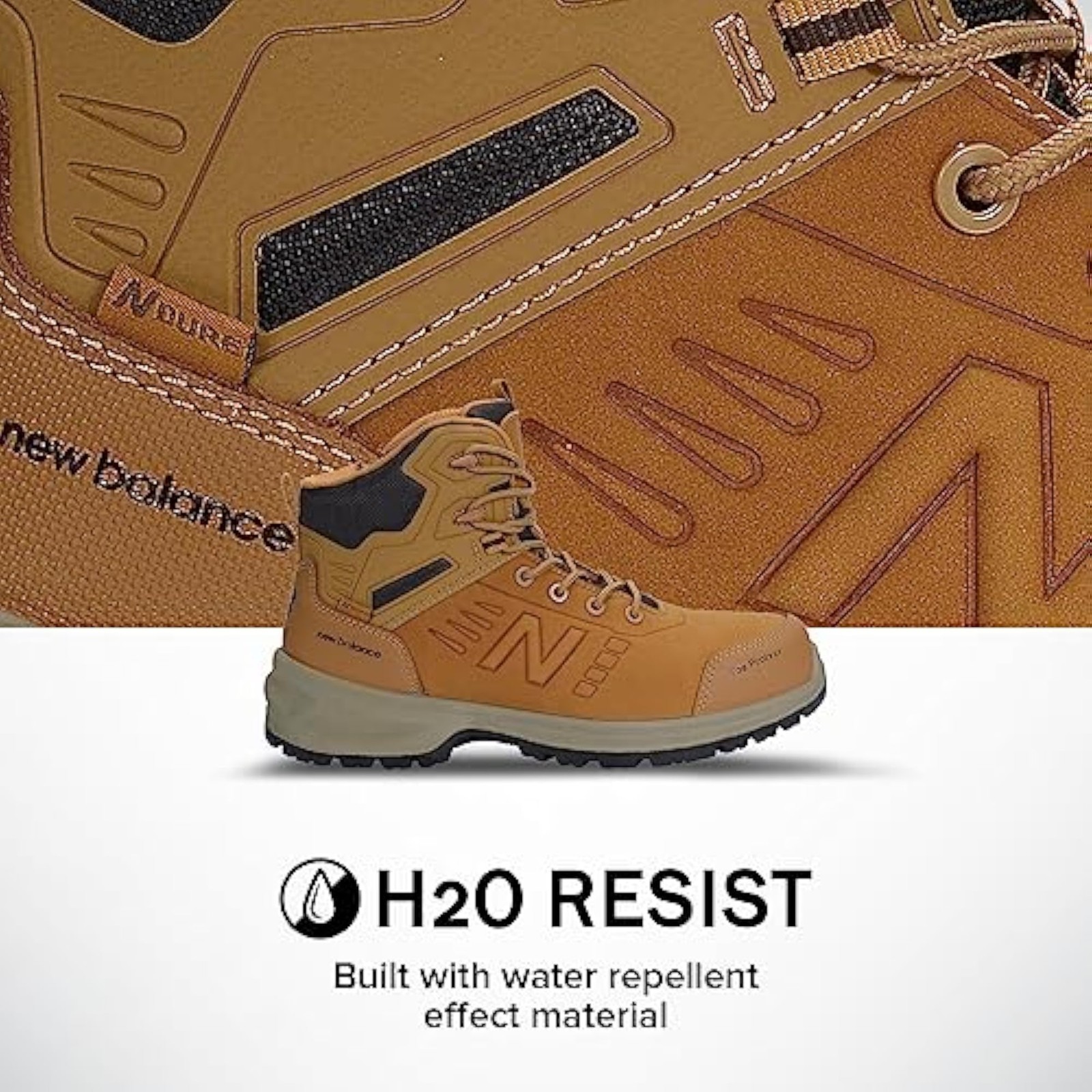 New Balance Men’s Composite Toe Calibre Industrial Boot, Wheat, 7.5 Wide – Wheat