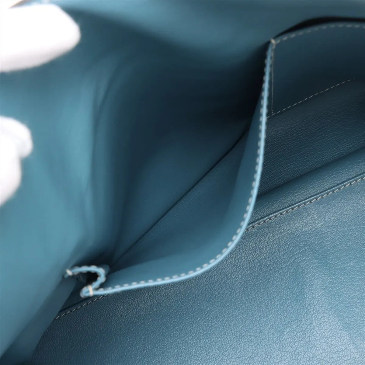 Hermès Kelly 50 Le Tournay Taurillon Clemence Blue Jean Silver Metal Fittings □L