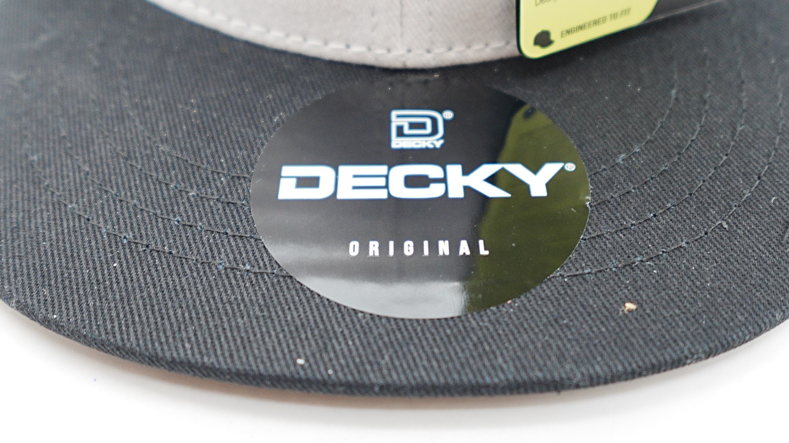 Decky Youth Original 6 Panel Flat Bill Trucker Cap Black White Mesh Snapback Hat