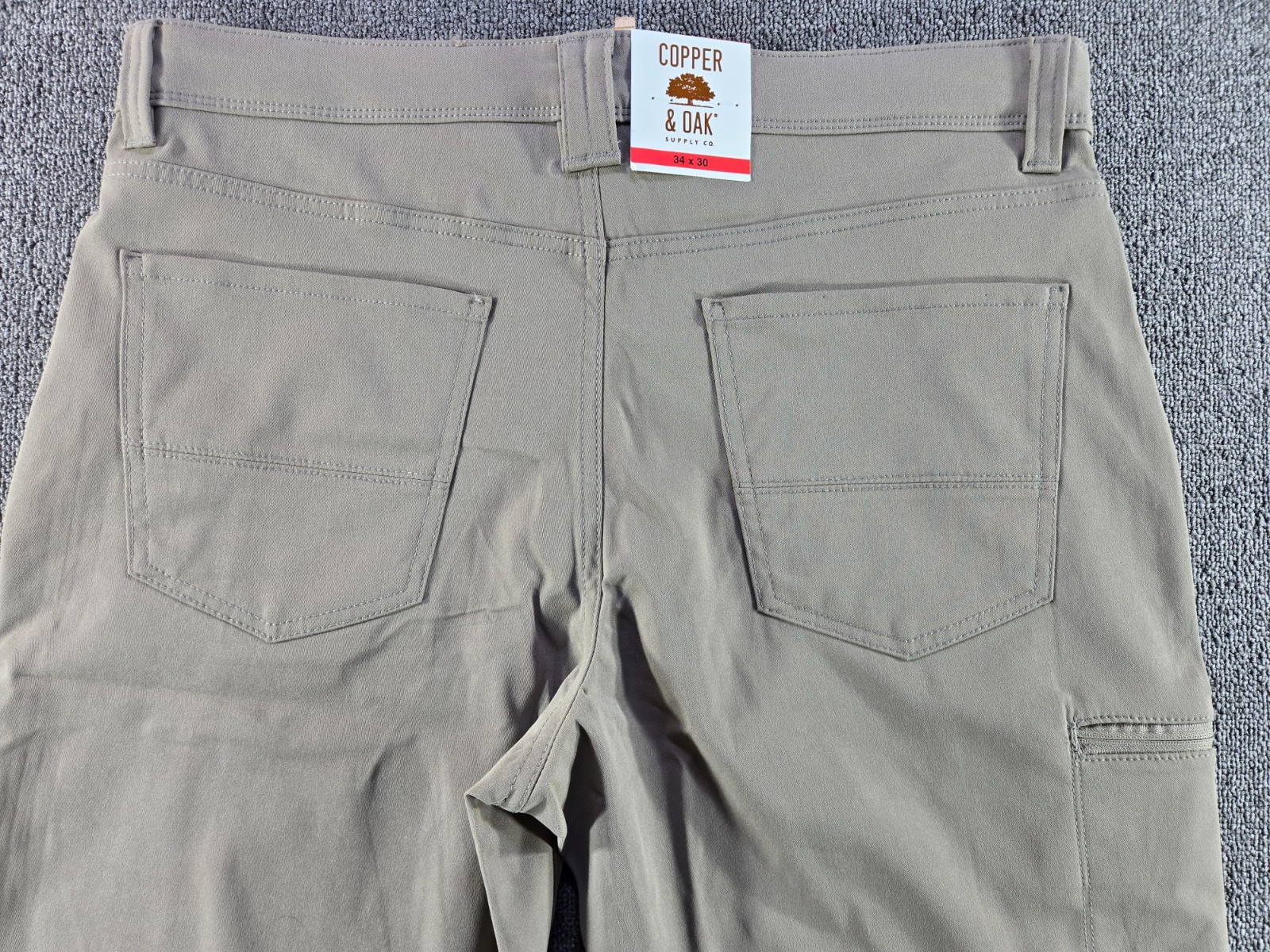 Copper and Oak Pants Men’s 34×30 NWT Stretch Hiking Tan Outdoor
