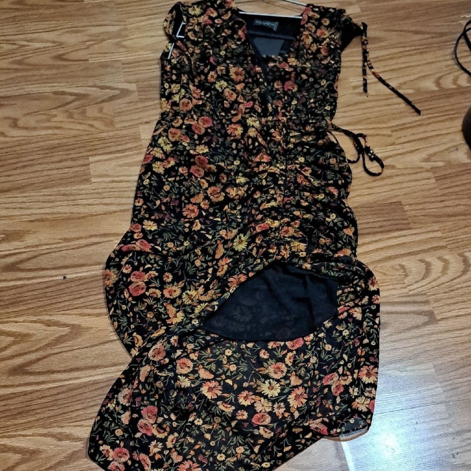 Dress Forum Asymmetrical Orange and Black Dress with Modern Flair