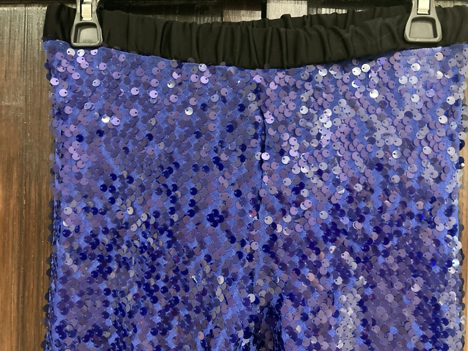 OTTO‘DAME Dodger Blue Sequin Leggings Stretch Sz 4 Small 28 W x 30 L NWOT