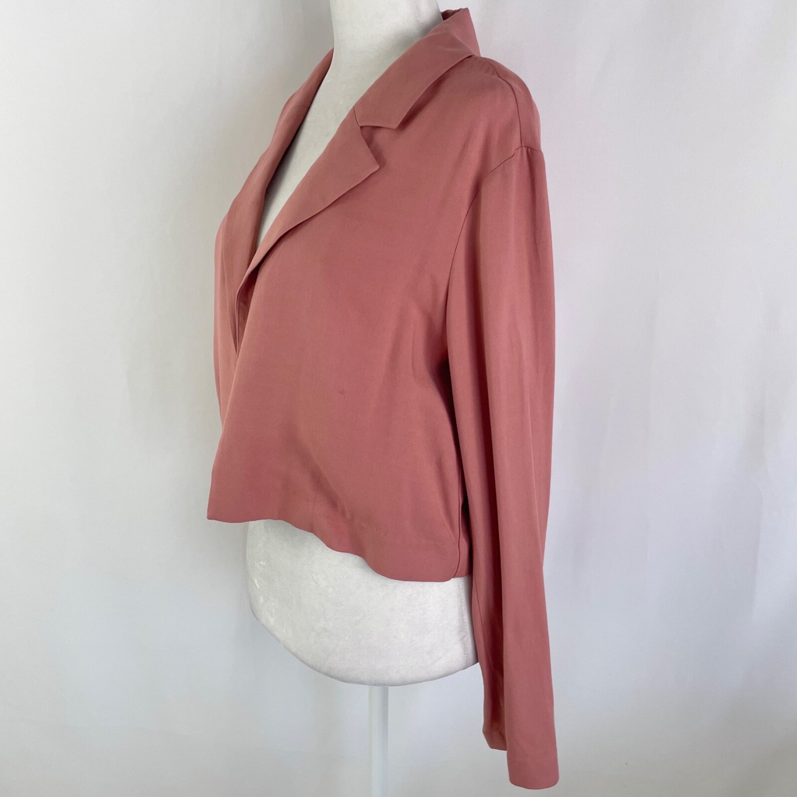 New Melrose and Market Open Front Crop Blazer Cropped Jacket Pink Size Small