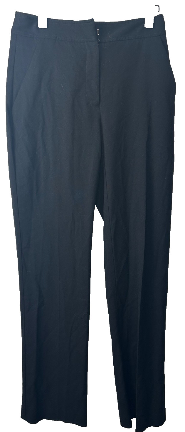 Veronika Maine Black Stretch Knit Pants Womens Size 6 Trouser Dress Pant A13