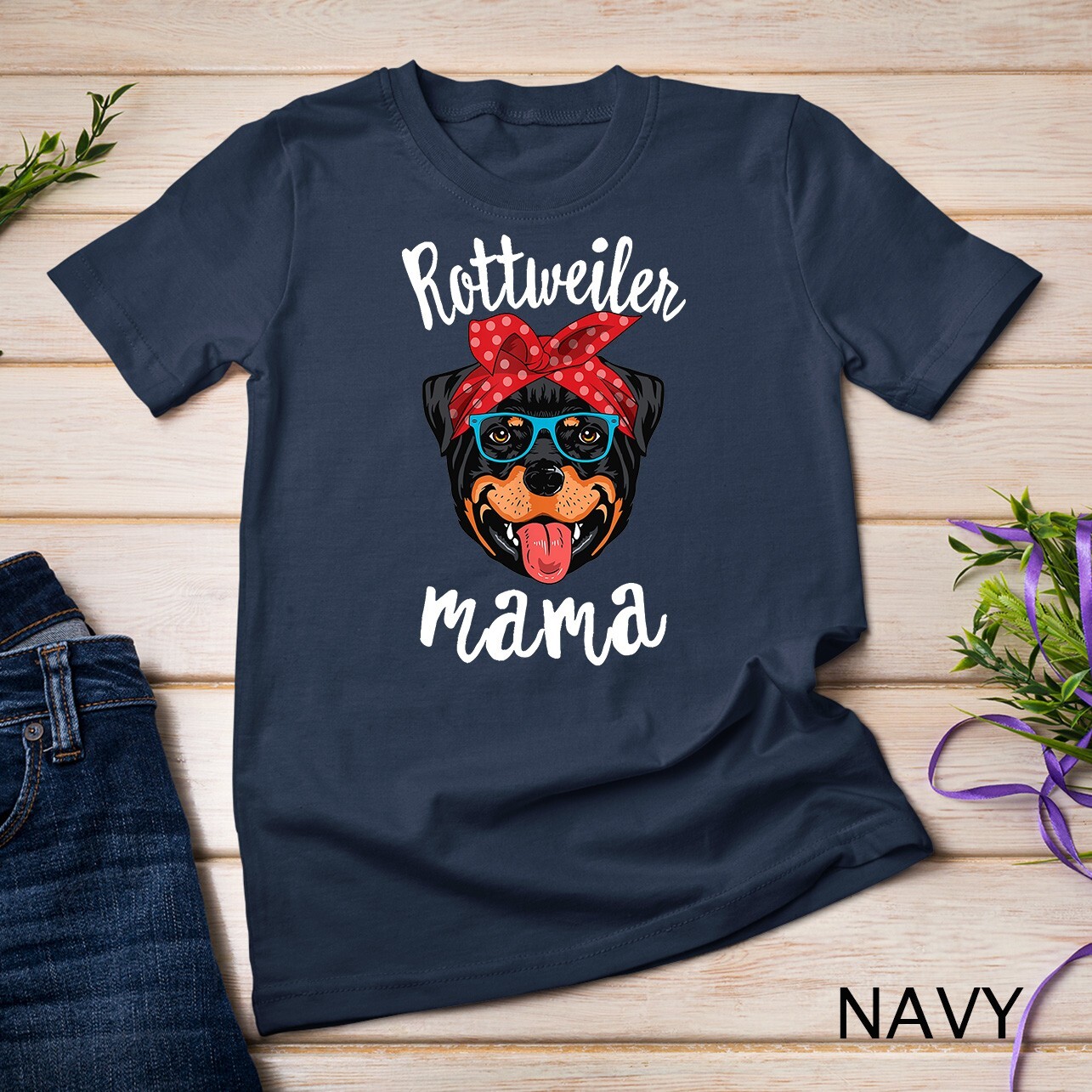 Rottweiler Mama Puppy Mom Dog Mama Lover Gift Unisex T-shirt