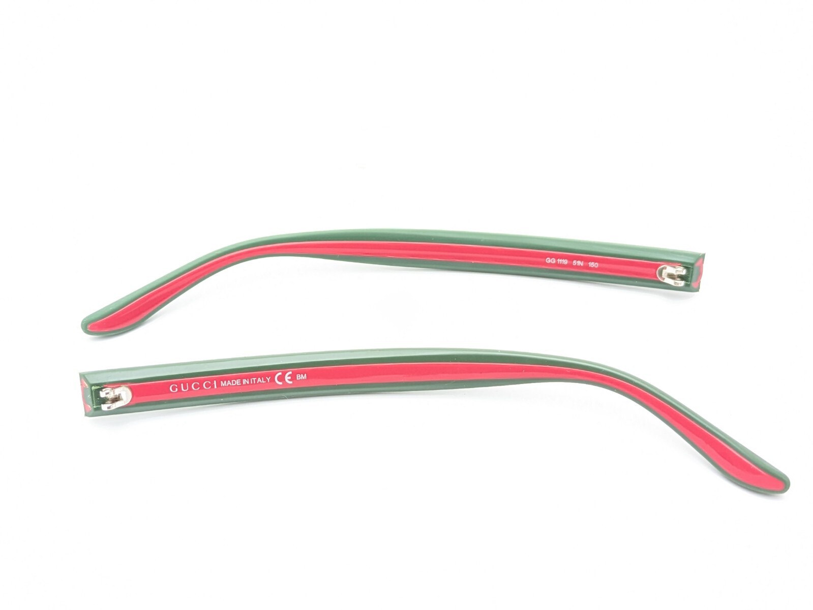 Gucci GG1119 51N Red Green Replacement Arms Eyeglasses Sunglasses NO SCREWS