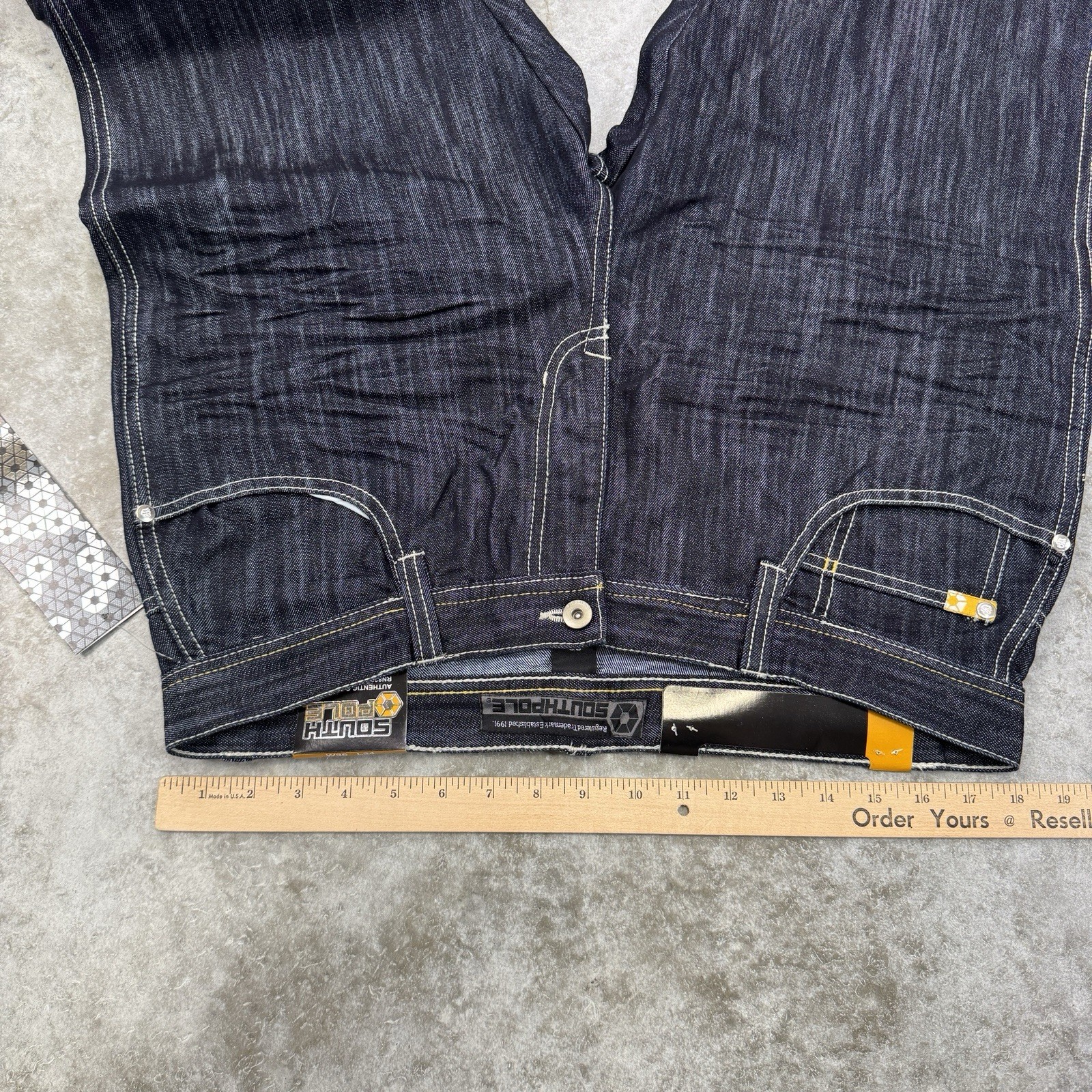 Southpole Jeans mens 36 x 34 y2k baggy hip hop deadstock Indigo skater NWT 90s