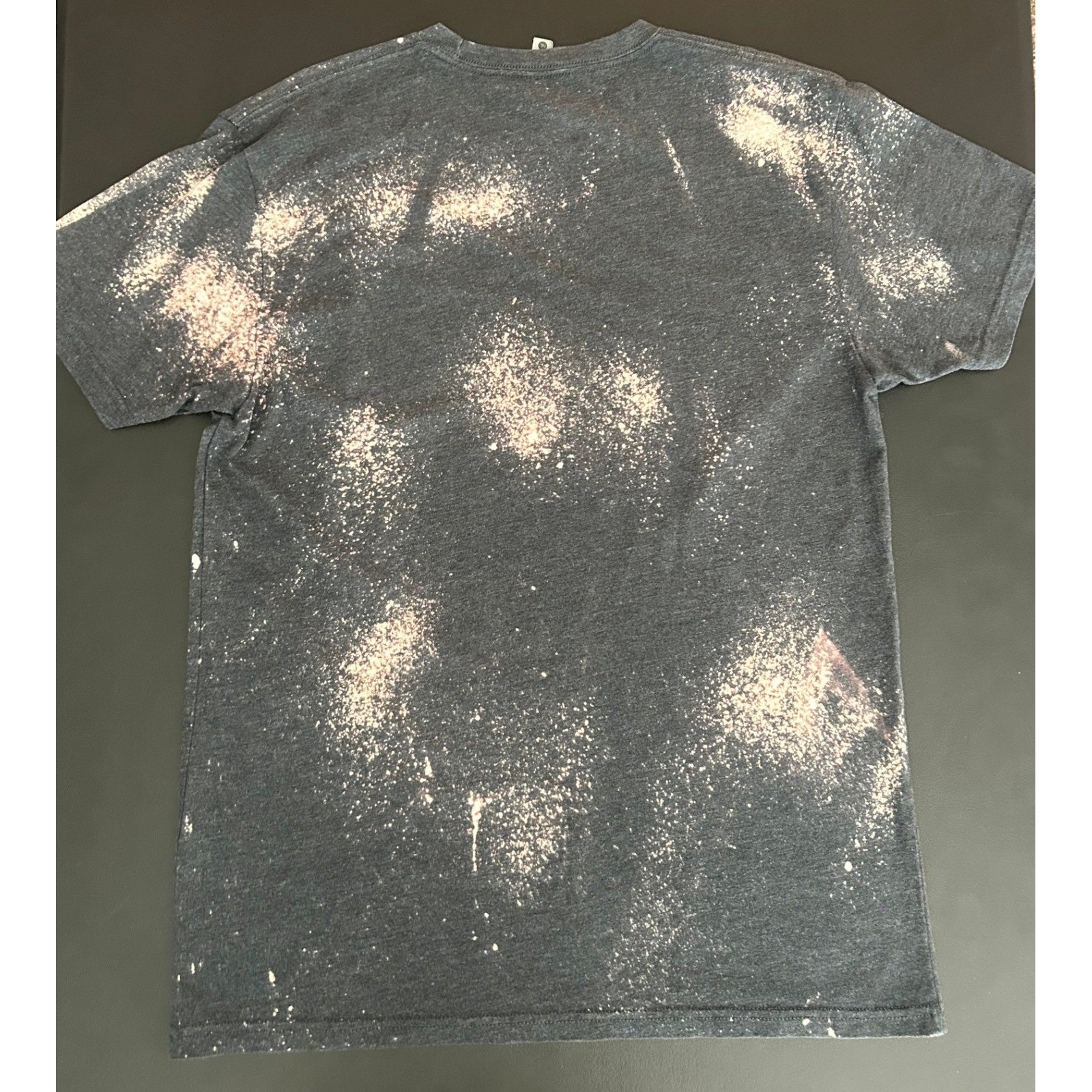 Next Level Rebel Rose Texas Leopard Floral Bleached Graphic T-Shirt Gray L 1357