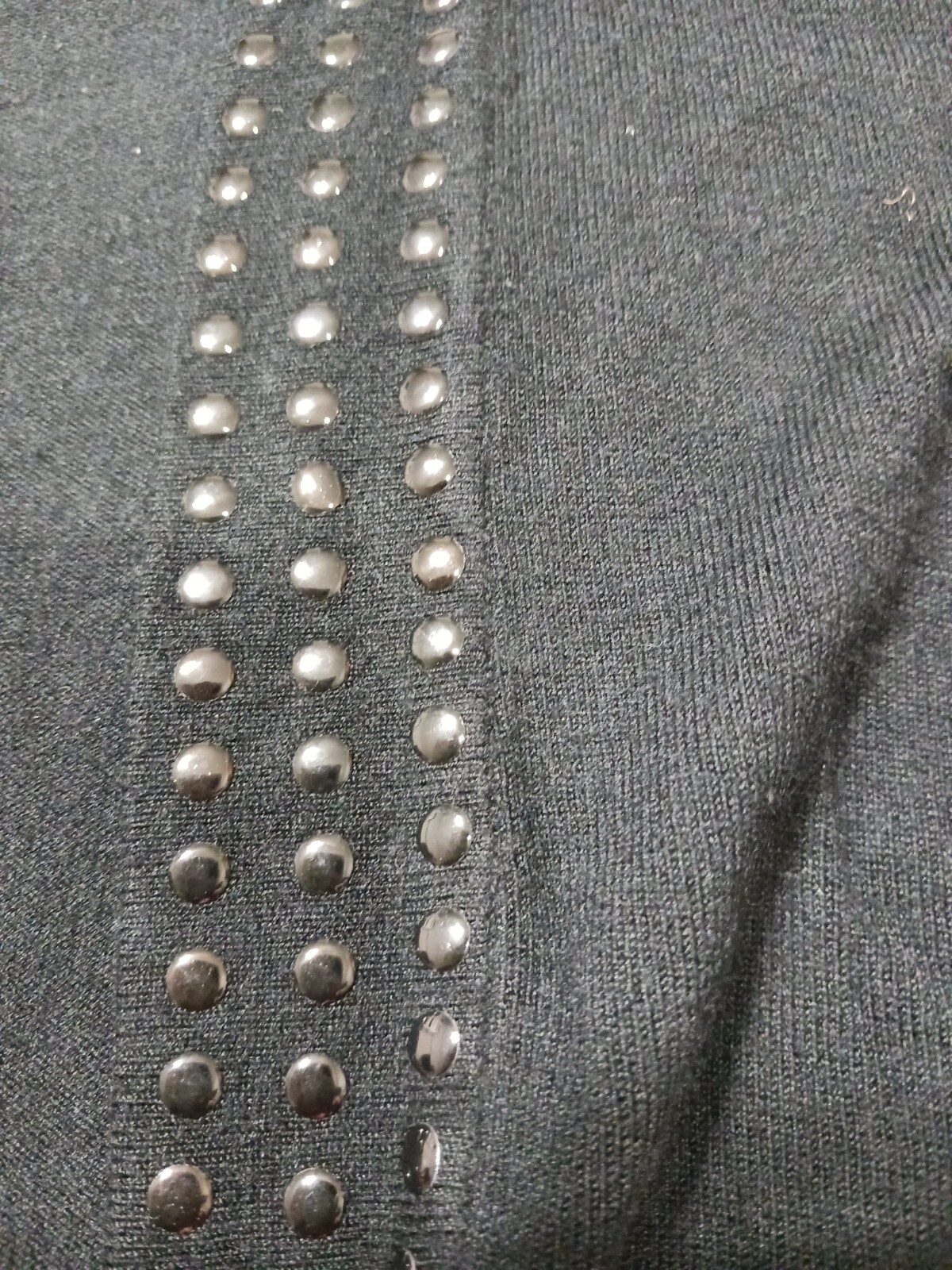 BAY STUDIO*Black Open Sweater Shrug*Size XL*Short slv*Shiny Stud* Round Bottom