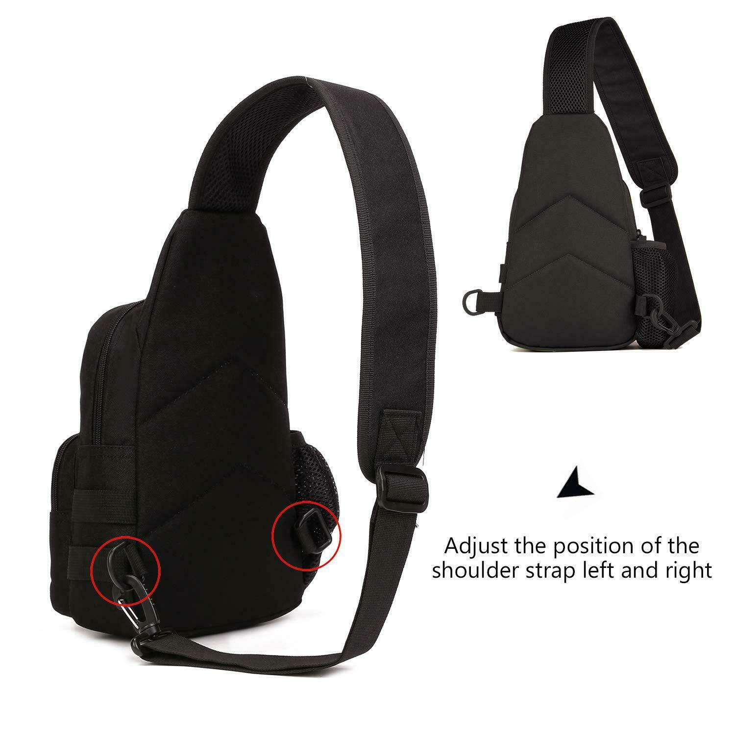 Men Outdoor Tactical Backpack Shoulder Sling Bag Chest Pack Sport Travel Hiking