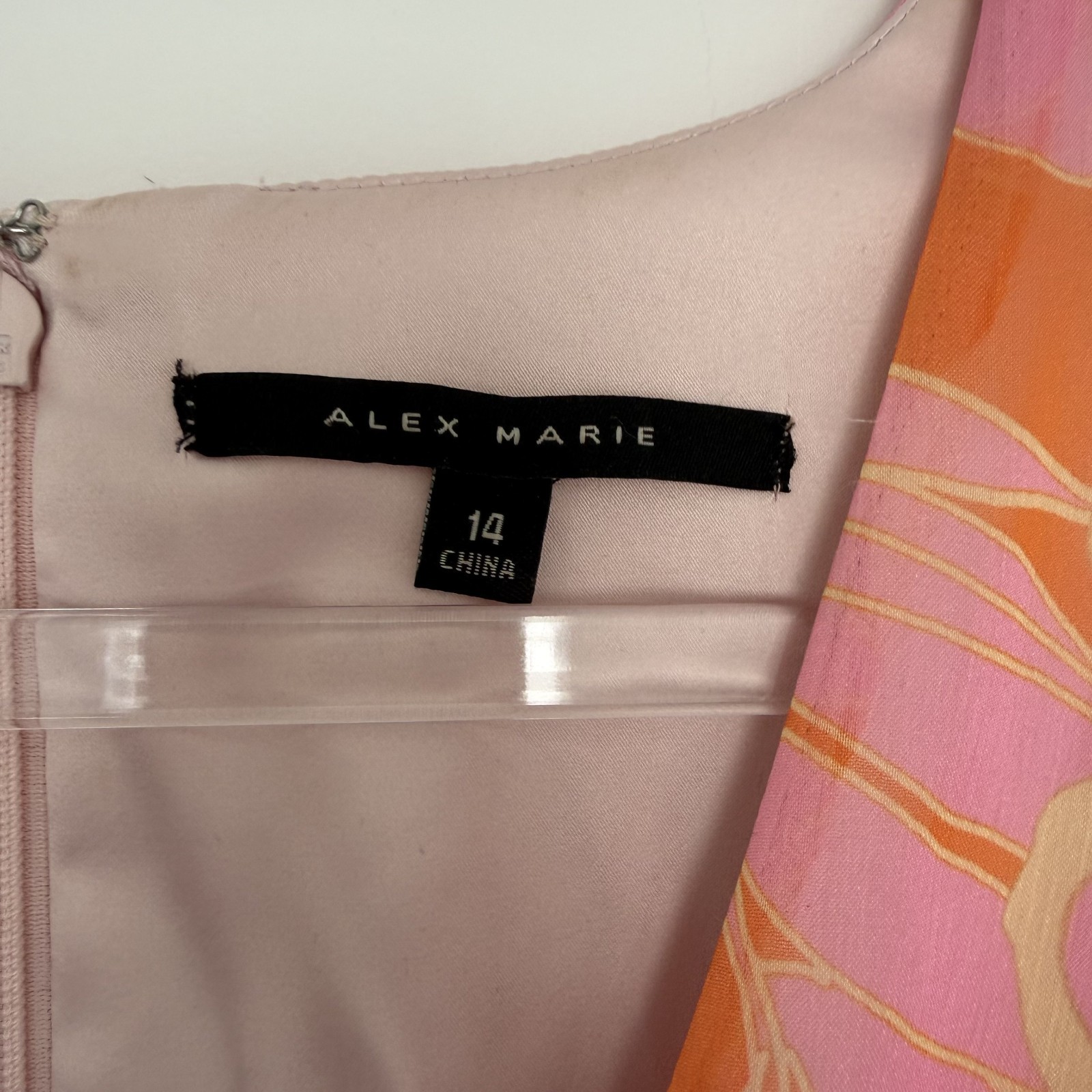 Alex Marie Laurel Chiffon Long Sleeve Mini Wisteria Dress Size 14