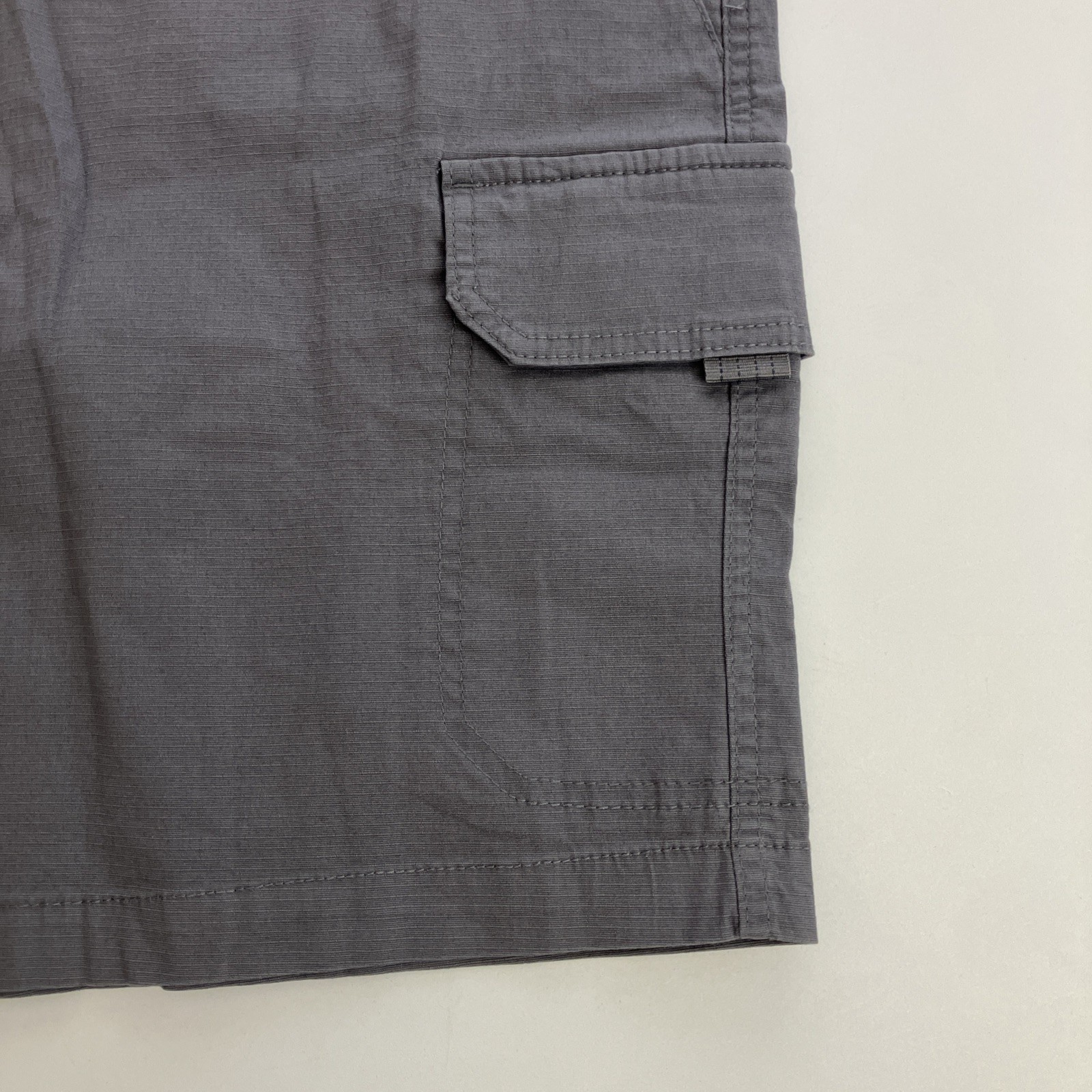 Copper and Oak Men Cargo Shorts Ripstop Security Pocket Flex Waist Gray 42