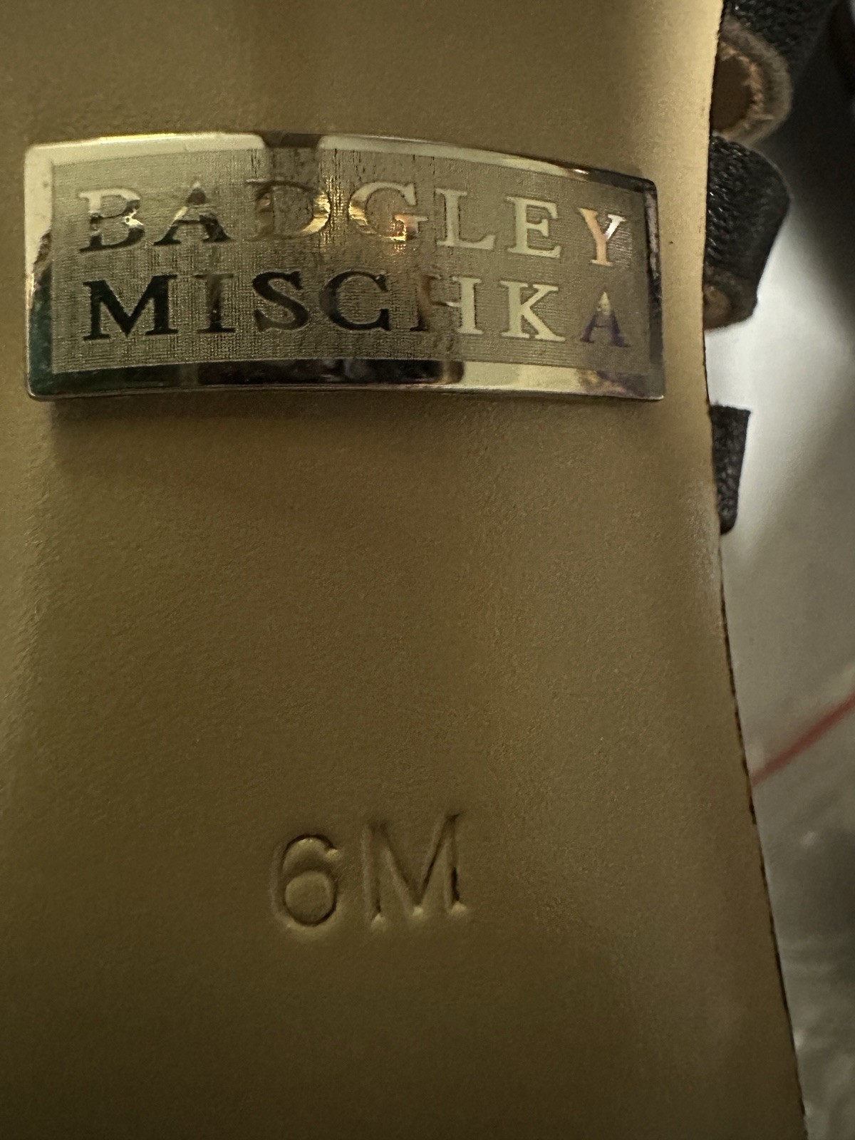Badgley Mischka Black Strappy Stiletto Heels Open Toe Ankle Strap Buckle 6M