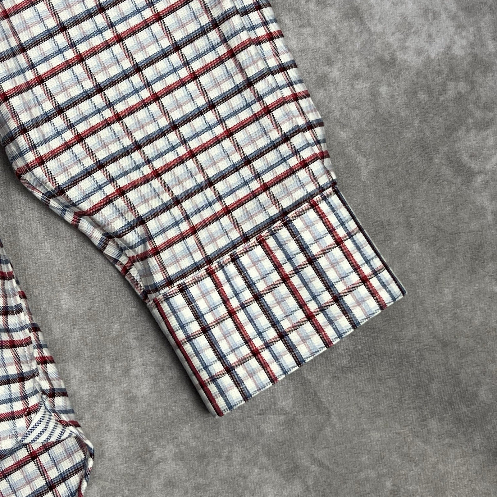 Lands’ End Men’s Shirt XXL Plaid 100% Supima Cotton No-Iron L/S Button Up Casual