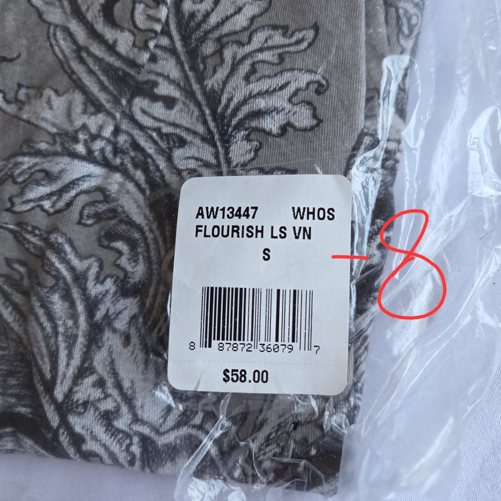 Affliction Flourish Y2K Grunge Biker Wings Grey S Long Sleeve Graphic T-Shirt